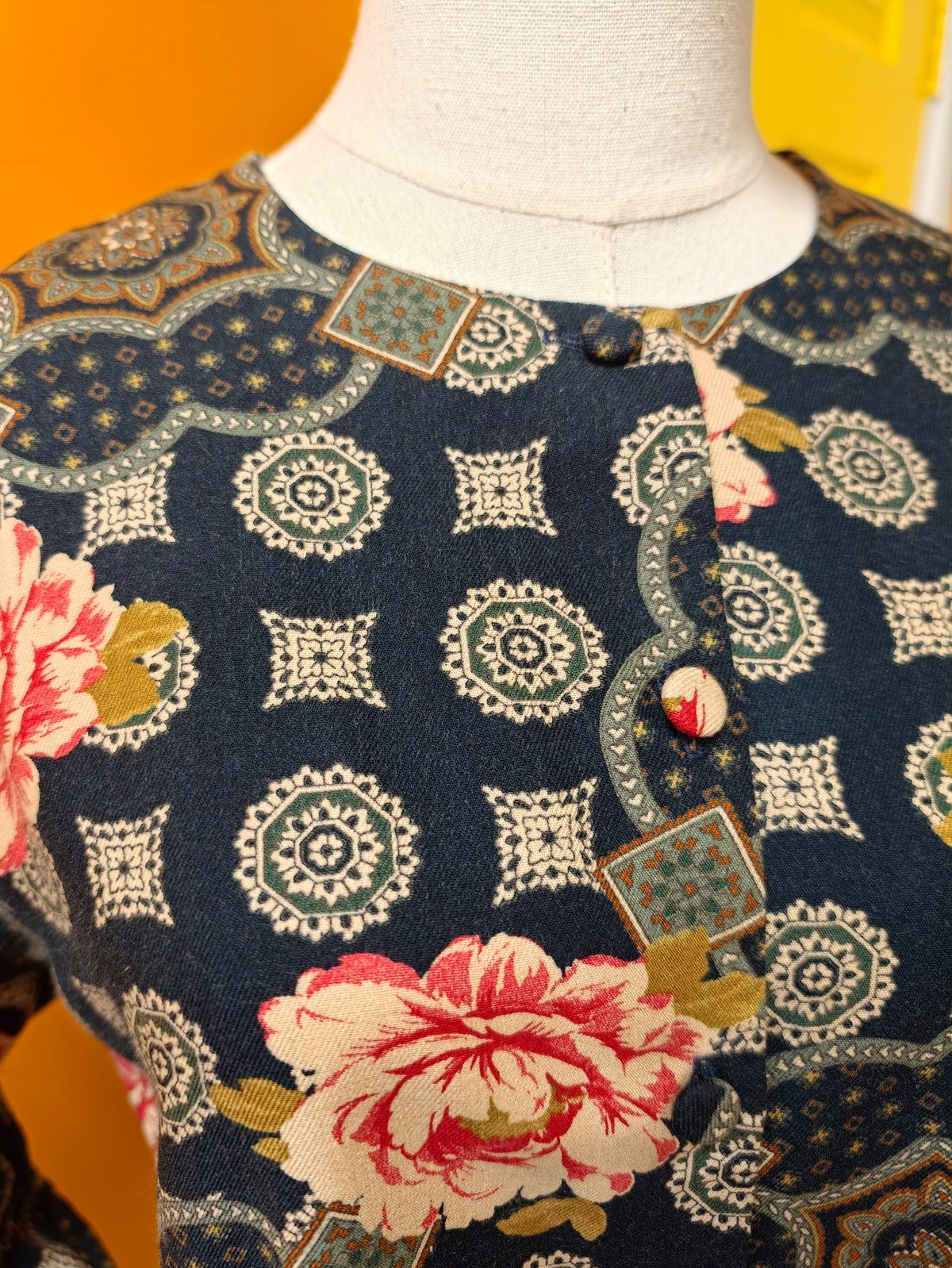 80s/90s Debenhams floral top - M