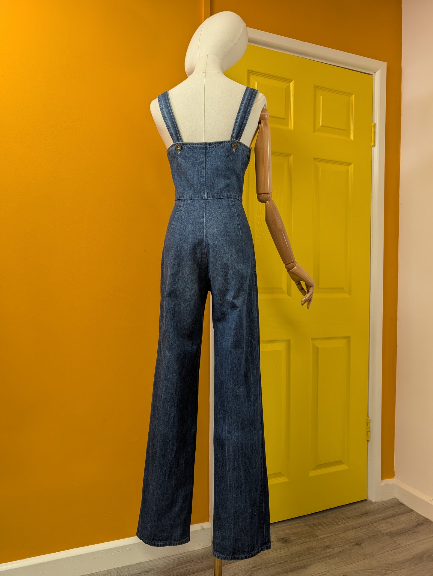 1970s Foxmoor denim zip front jumpsuit - XS/6