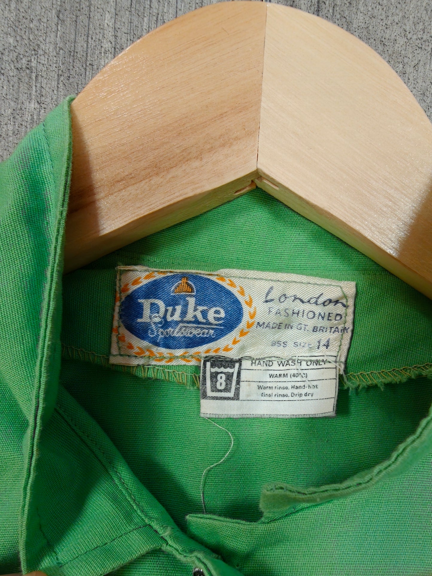 1960s Duke Sportswear green shirt/jacket - XS/S