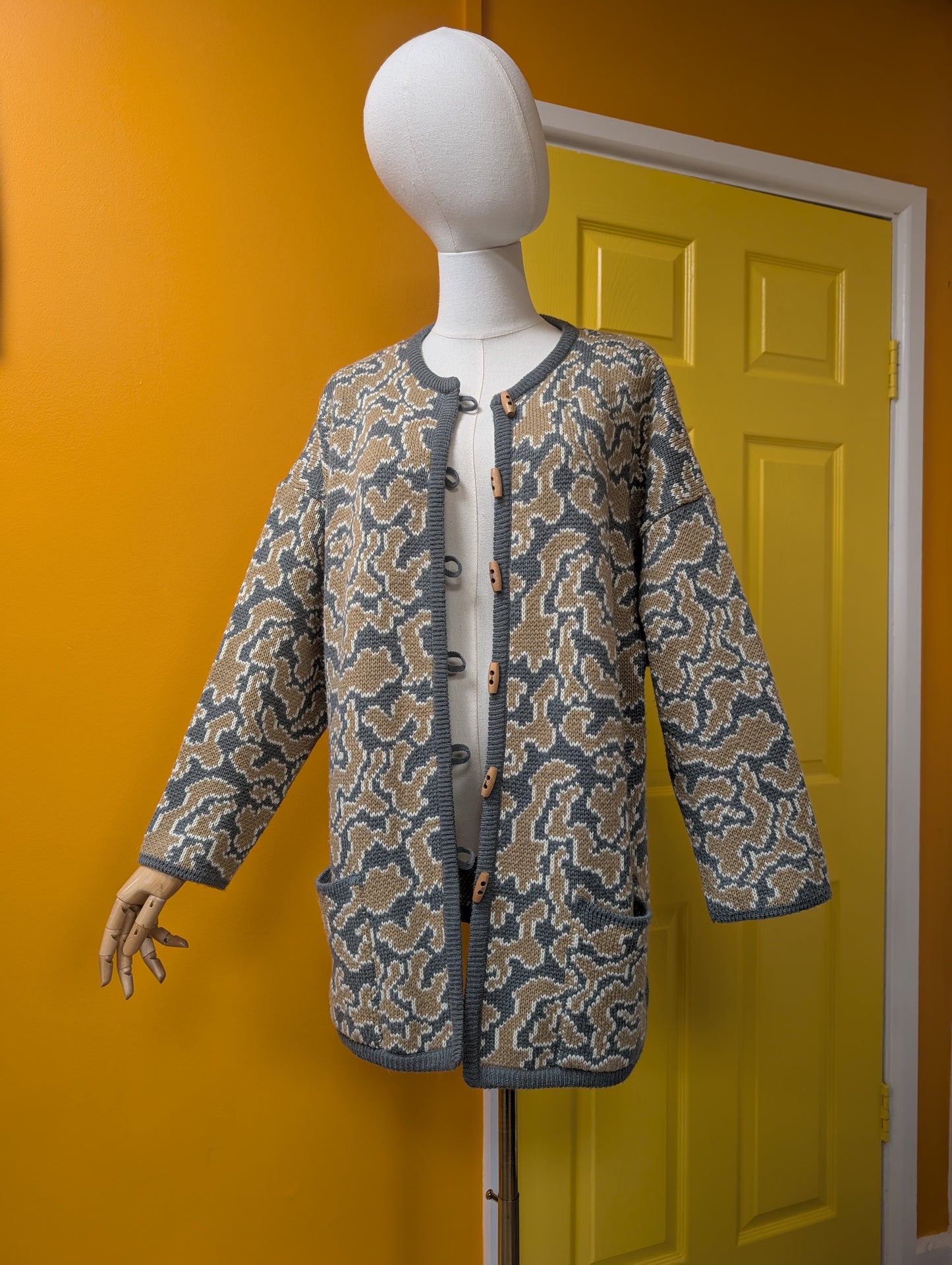 1980s Bill Gibb wool blend cardigan - S/M