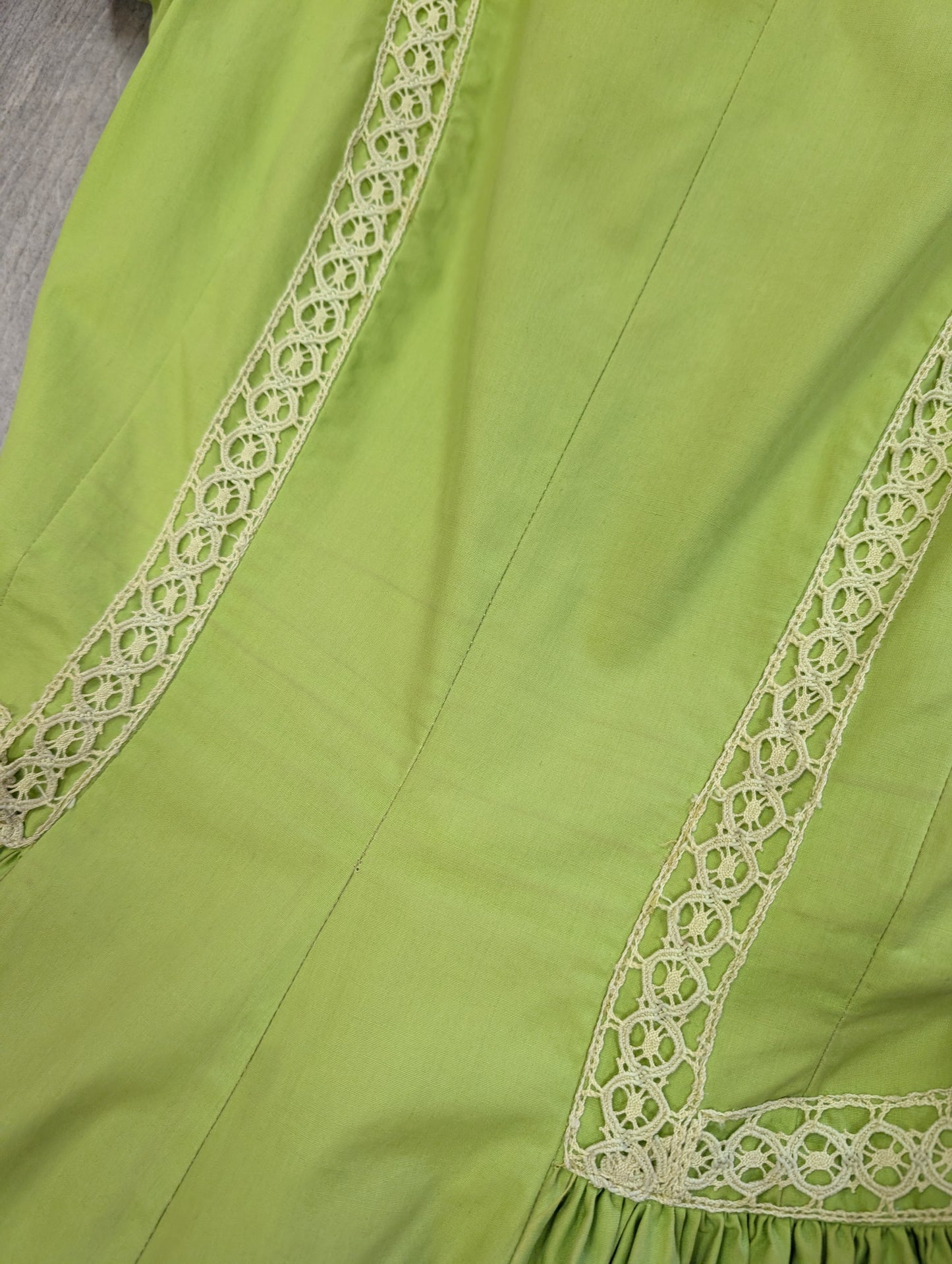 1950s Rhona Roy green cotton dress - XS/S/6/8