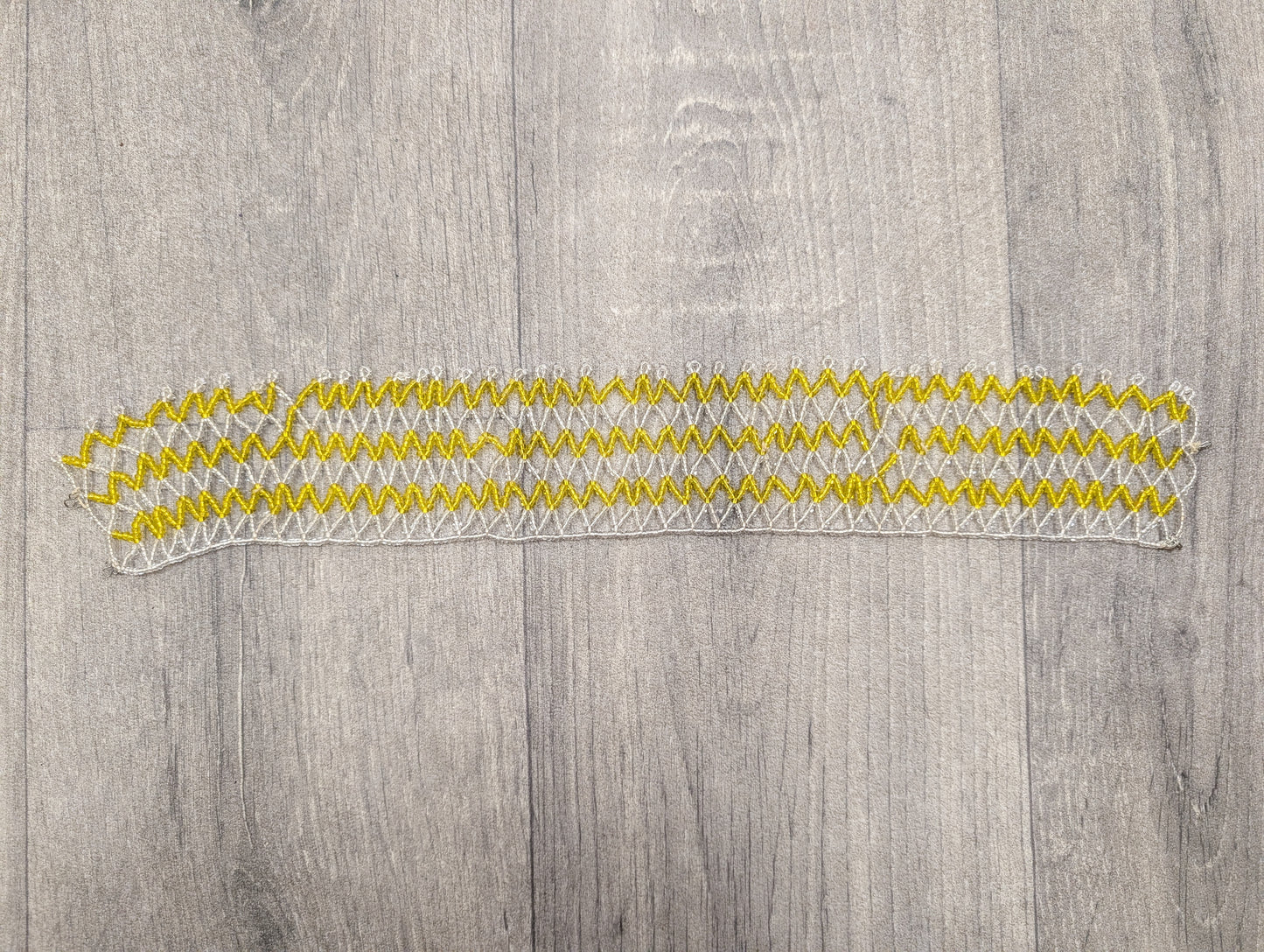 Yellow beaded necklace