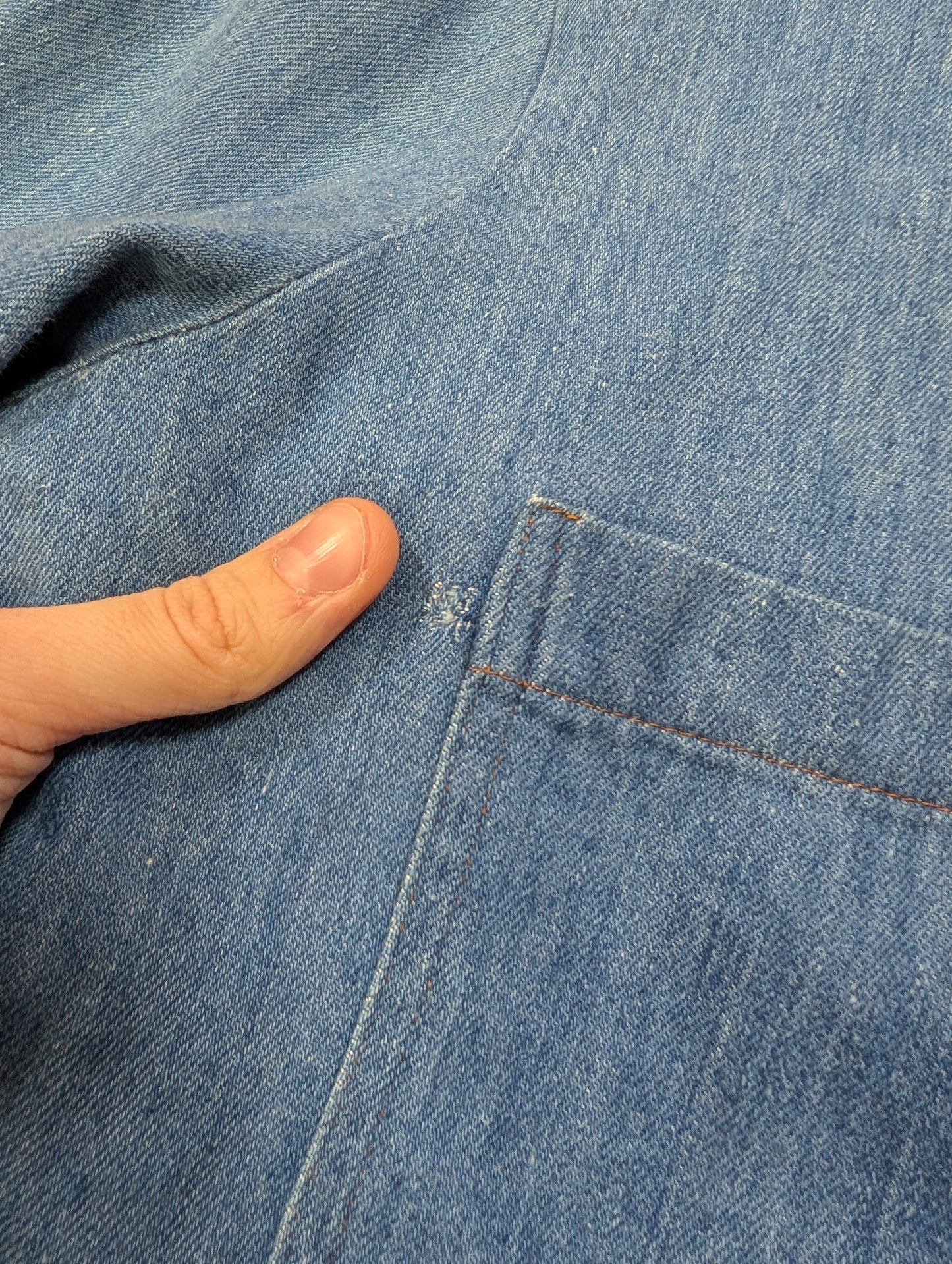 1970s Experience embroidered denim shirt