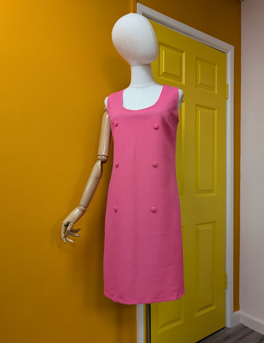 1960s pink dress - S/M/10/12