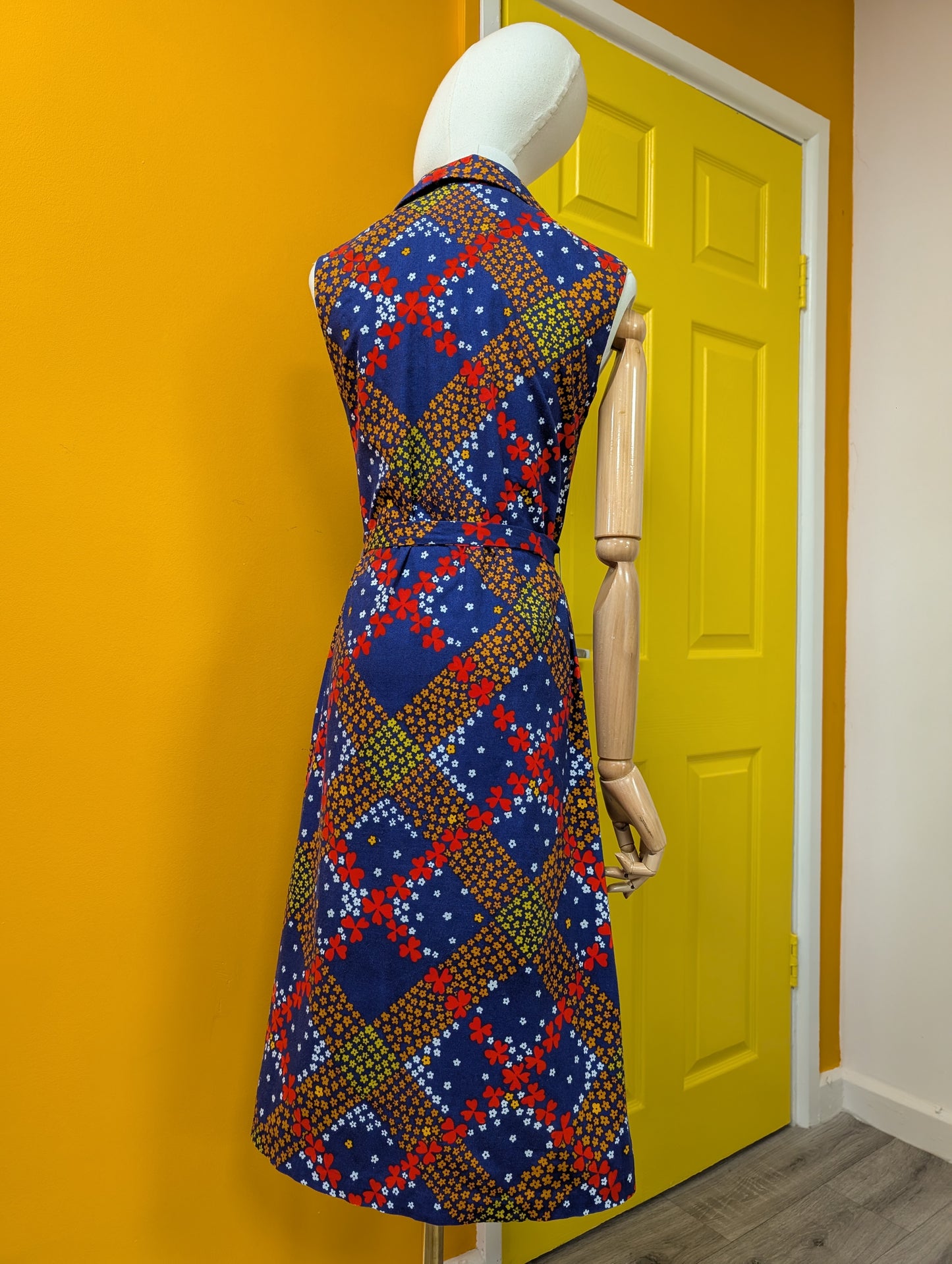 1970s English Lady cotton dress - S/8
