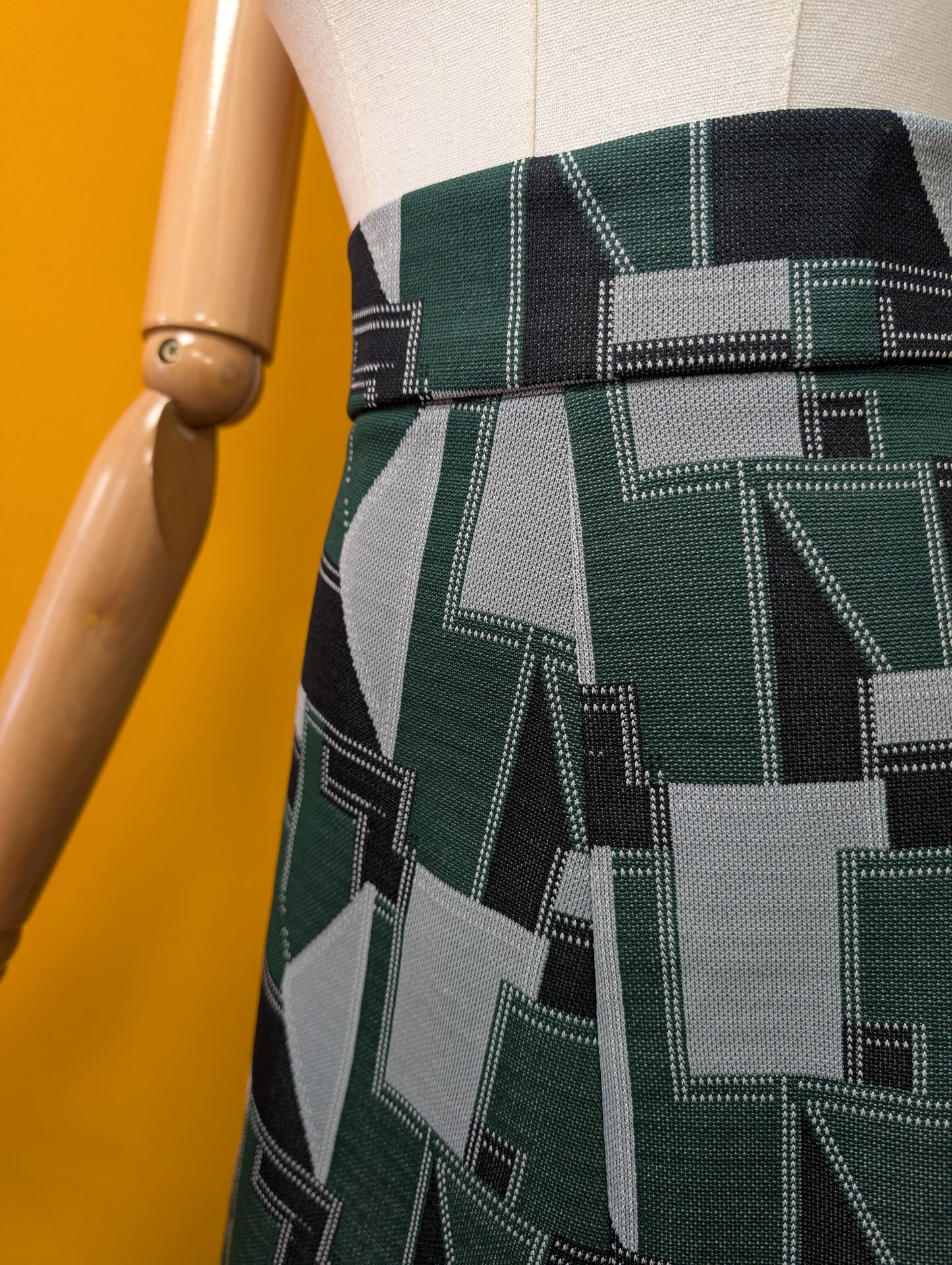 1970s green skirt - 30" waist