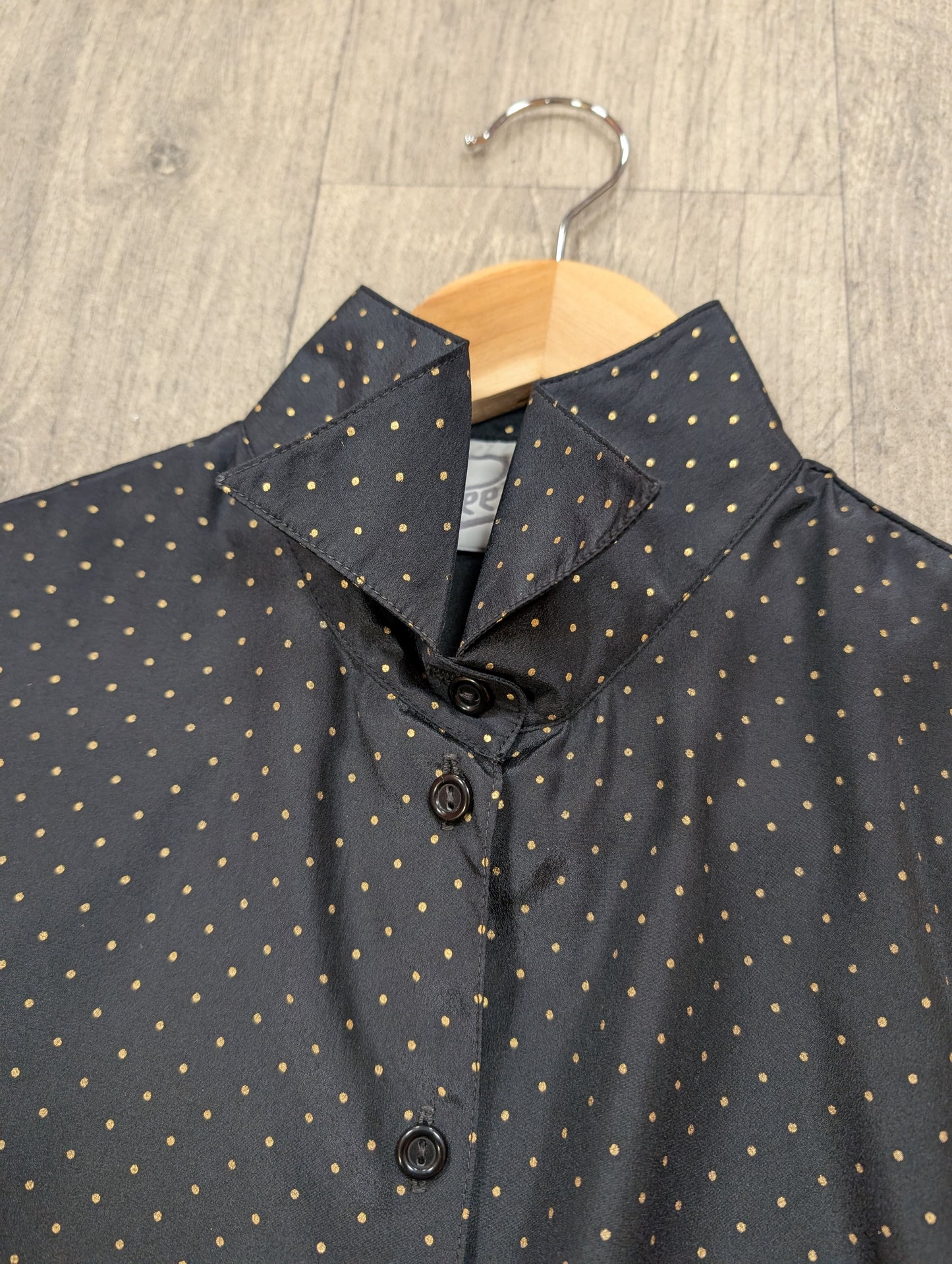 1980s Peepers blouse with neck tie - S/M