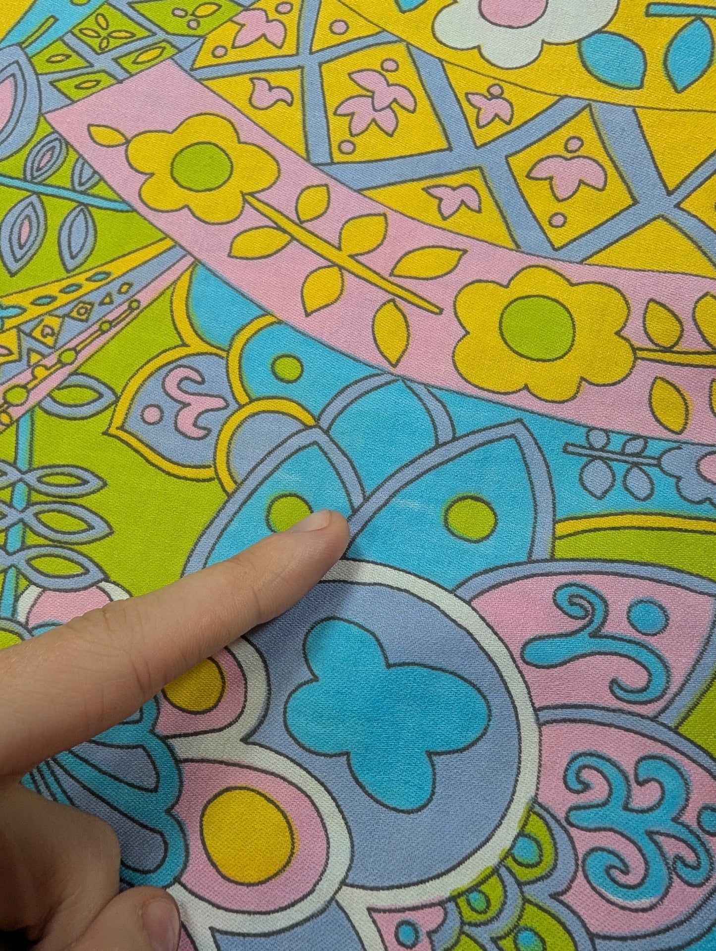 1960s Miss Holly psychedelic cotton dress - M