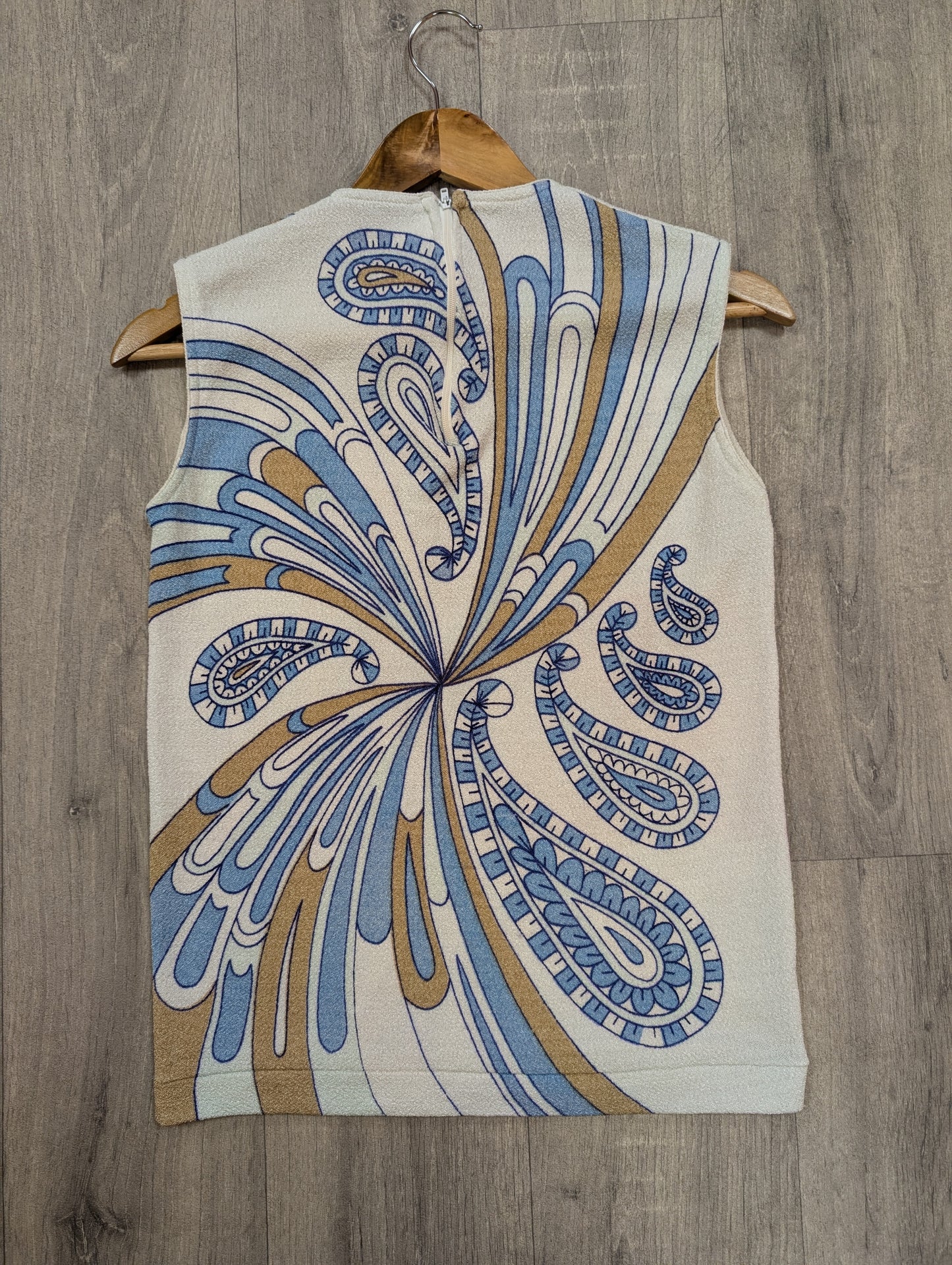 1960s Top Knit paisley psychedelic top - XS/S