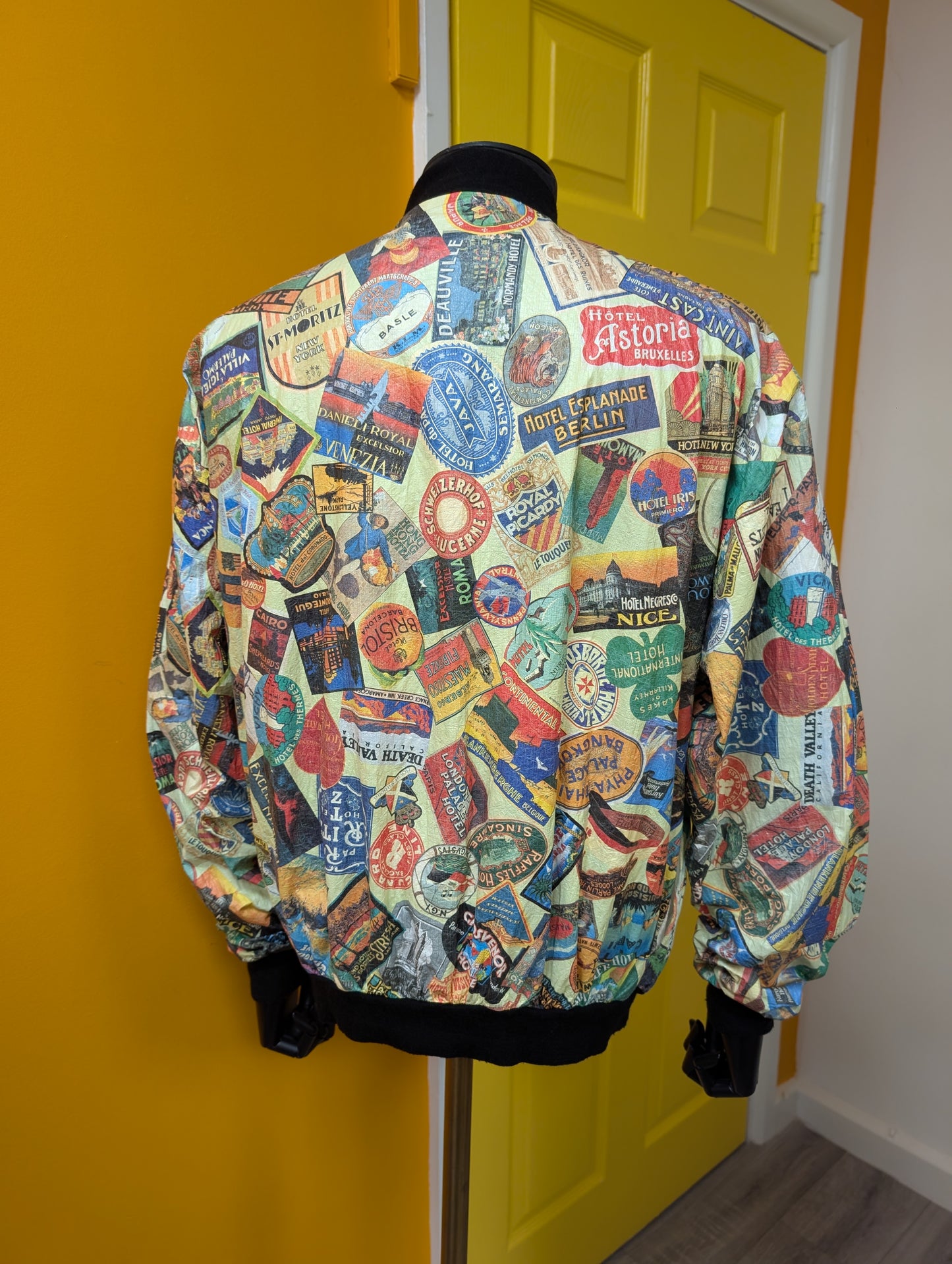80s/90s Globe Traveller novelty print Tyvek jacket