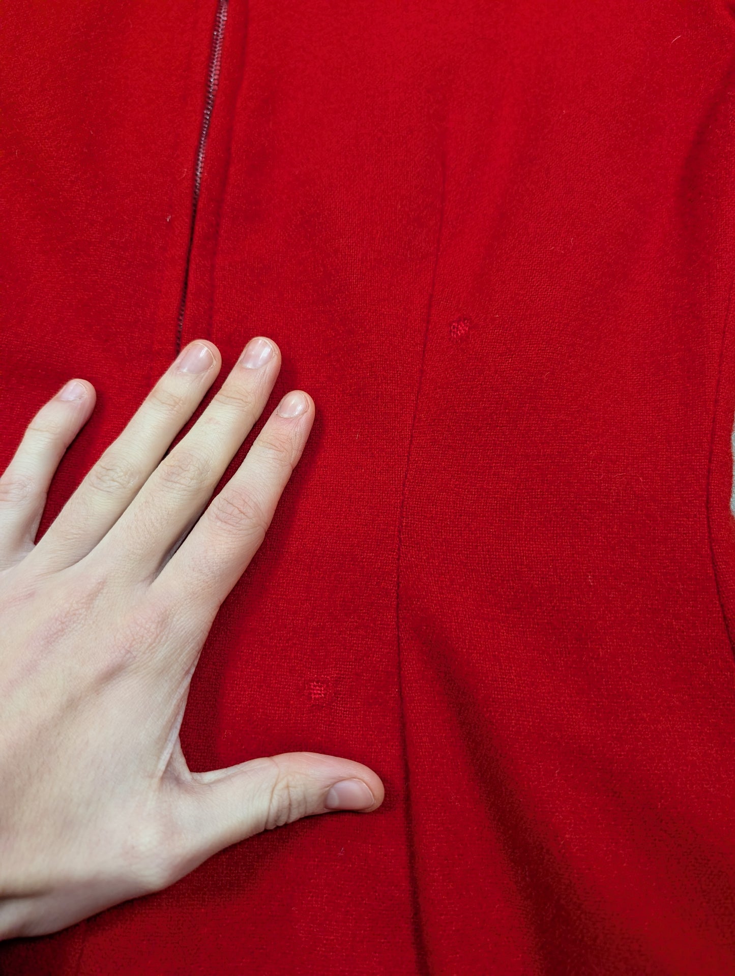 1960s Twiggy red wool mini dress - XS/S