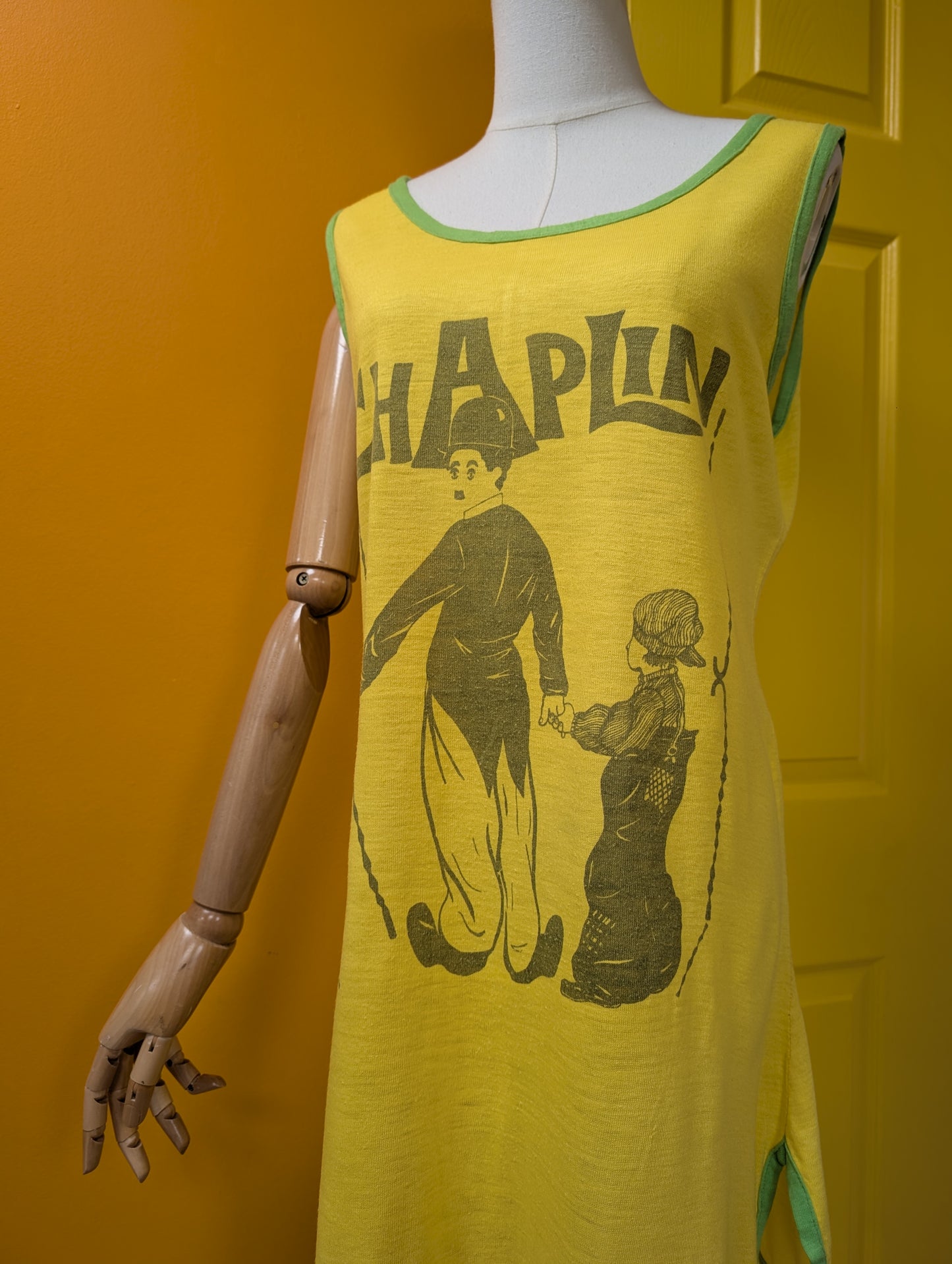 70s/80s Charlie Chaplin vest/dress - M
