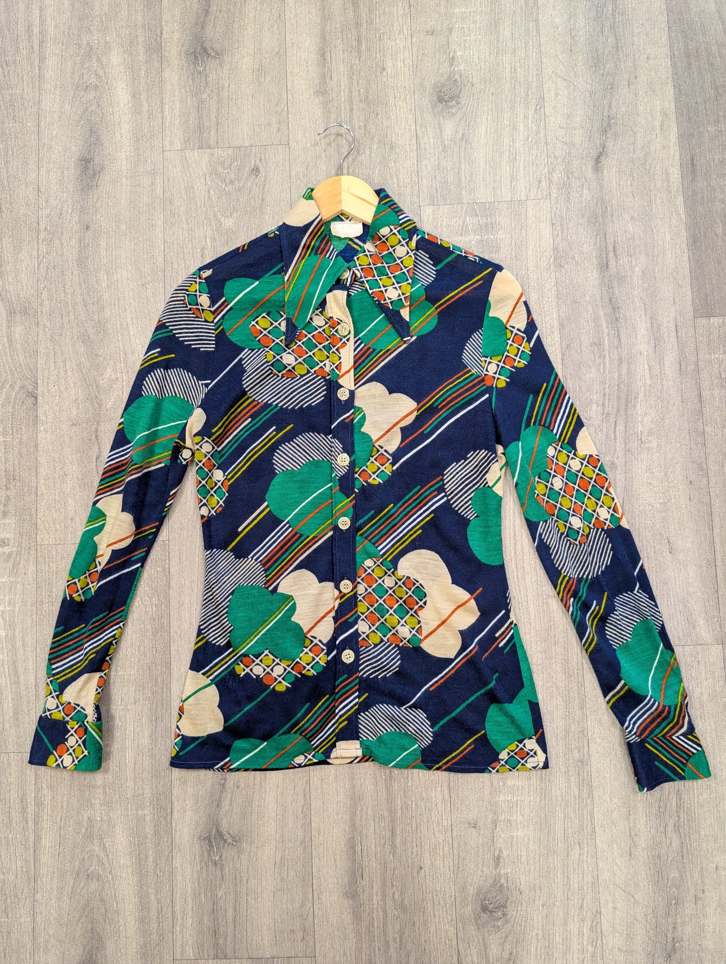1970s Delden dagger collar shirt - S