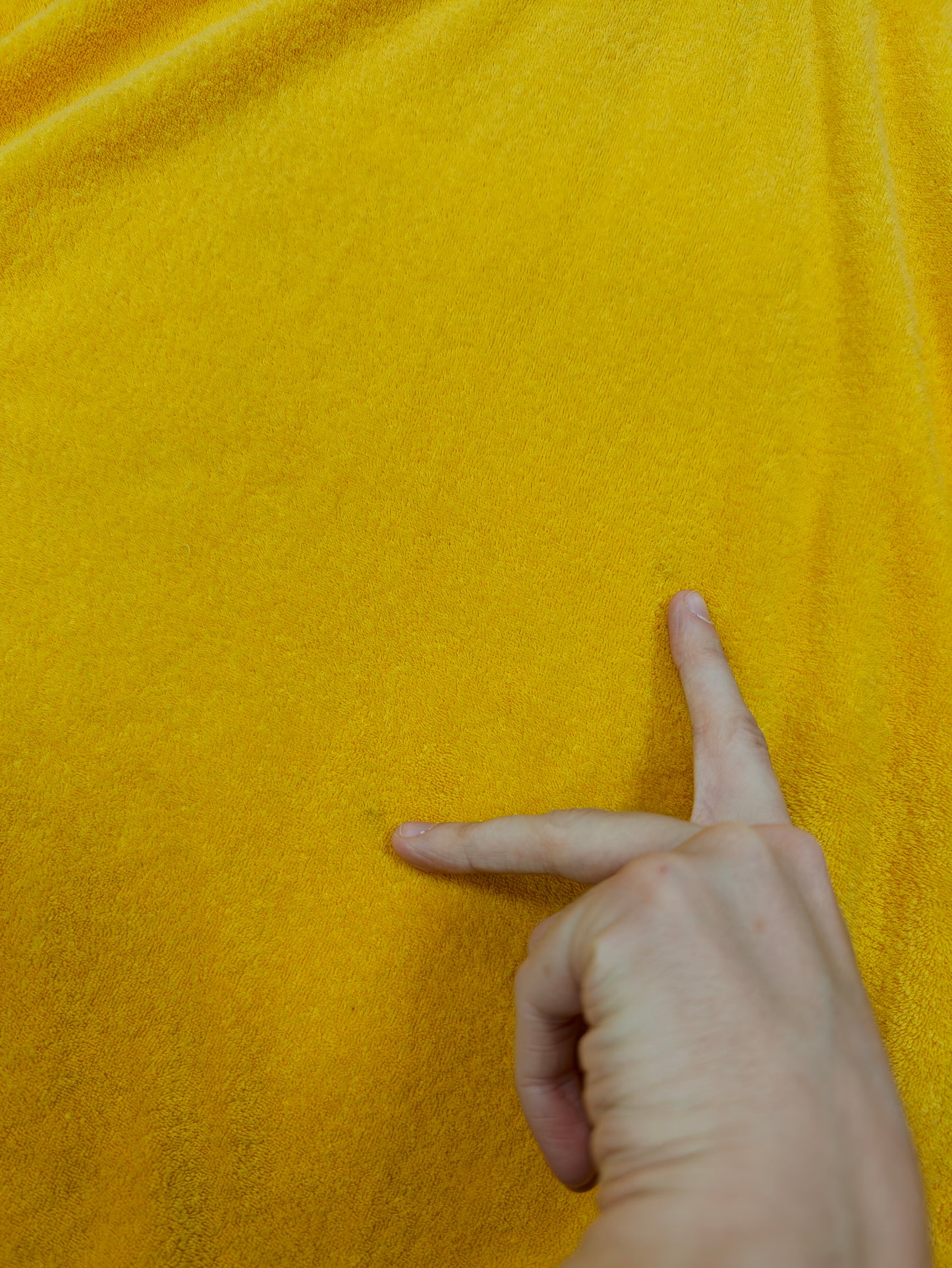 St Michael yellow towelling dress - S/8/10