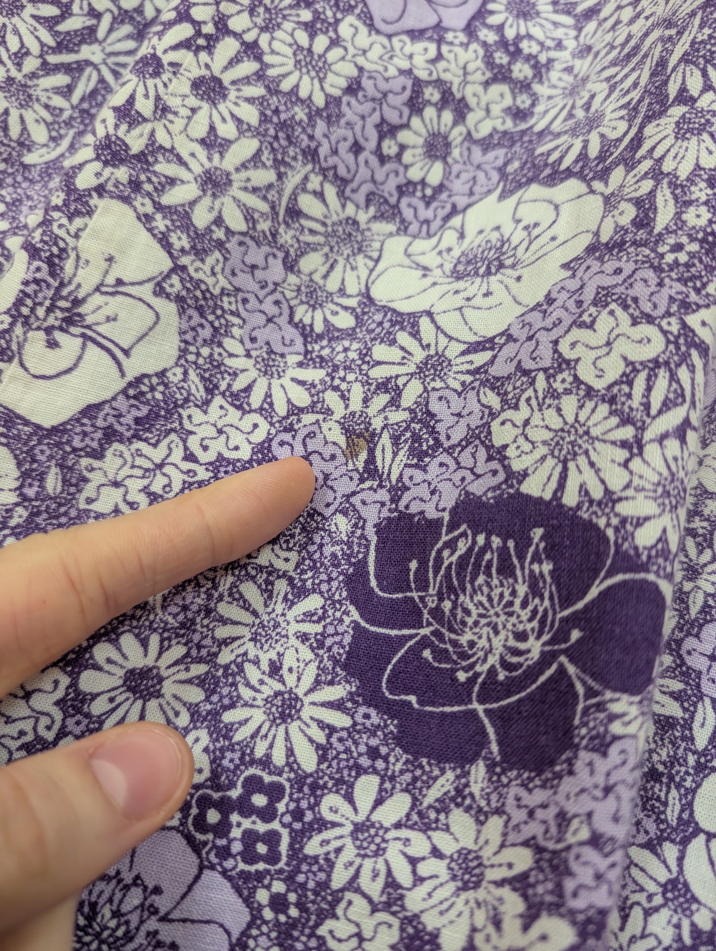 1970s made in Wales Laura Ashley purple floral dress - S/10