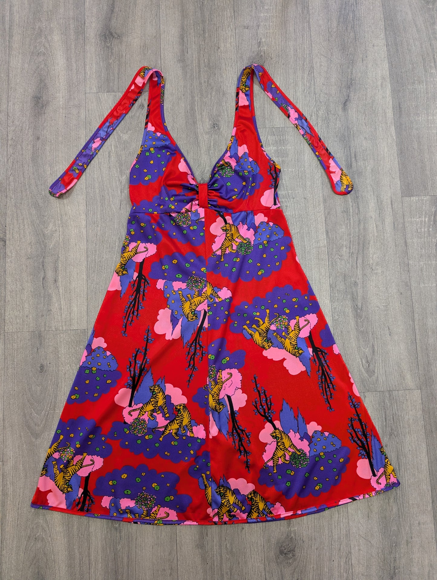 1970s Jantzen novelty tiger print dress - XS