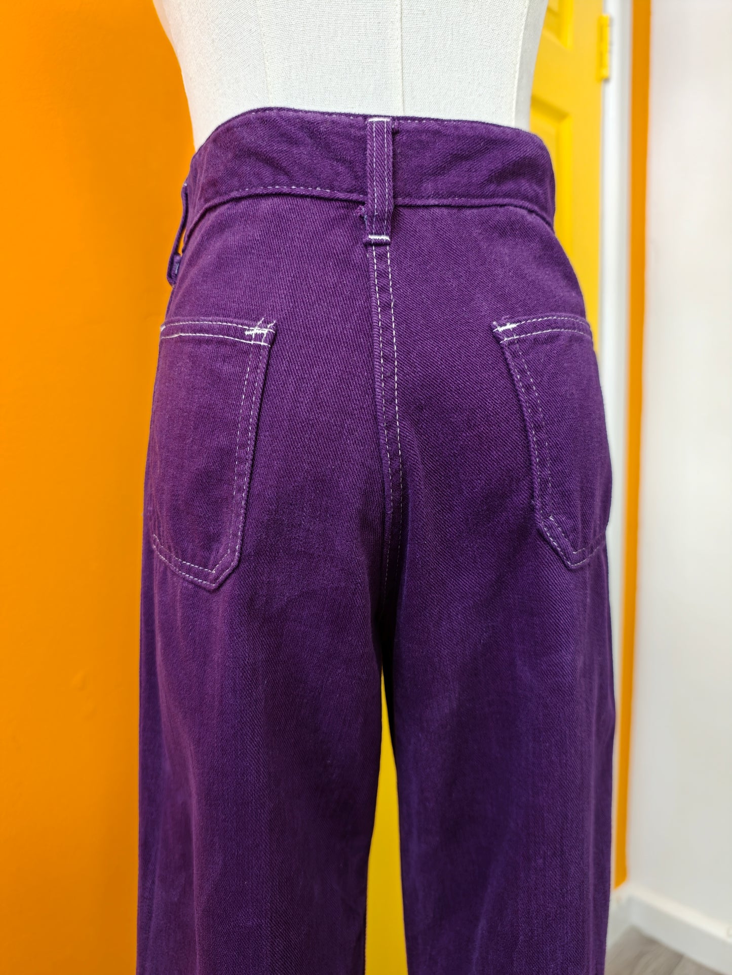 1970s Keynote purple flares - 26" waist