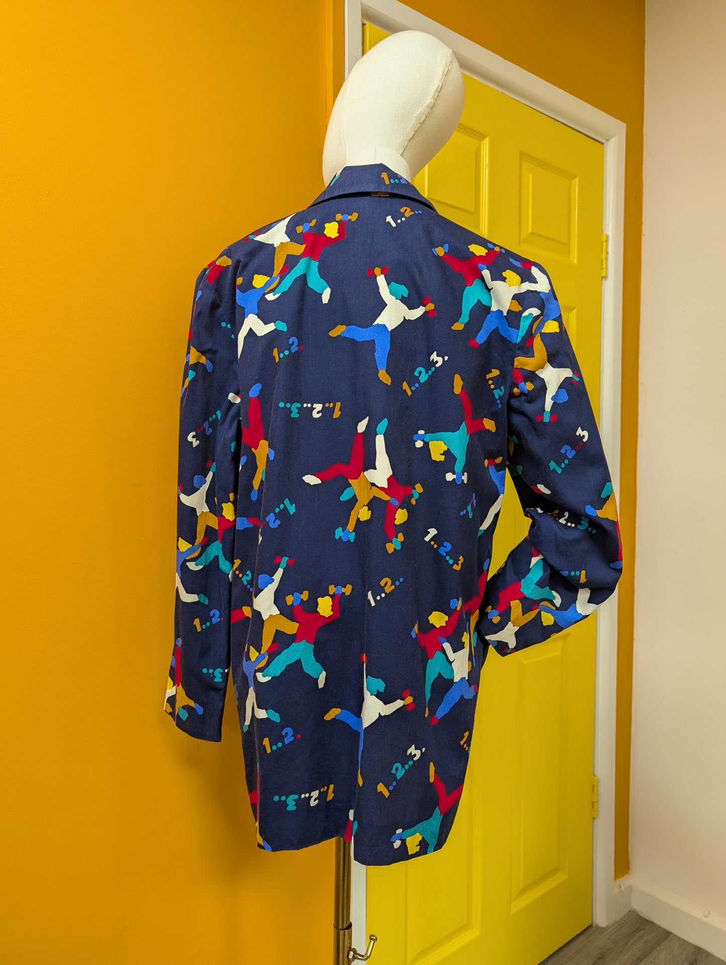 1980s Verve novelty print cotton jacket - M/L