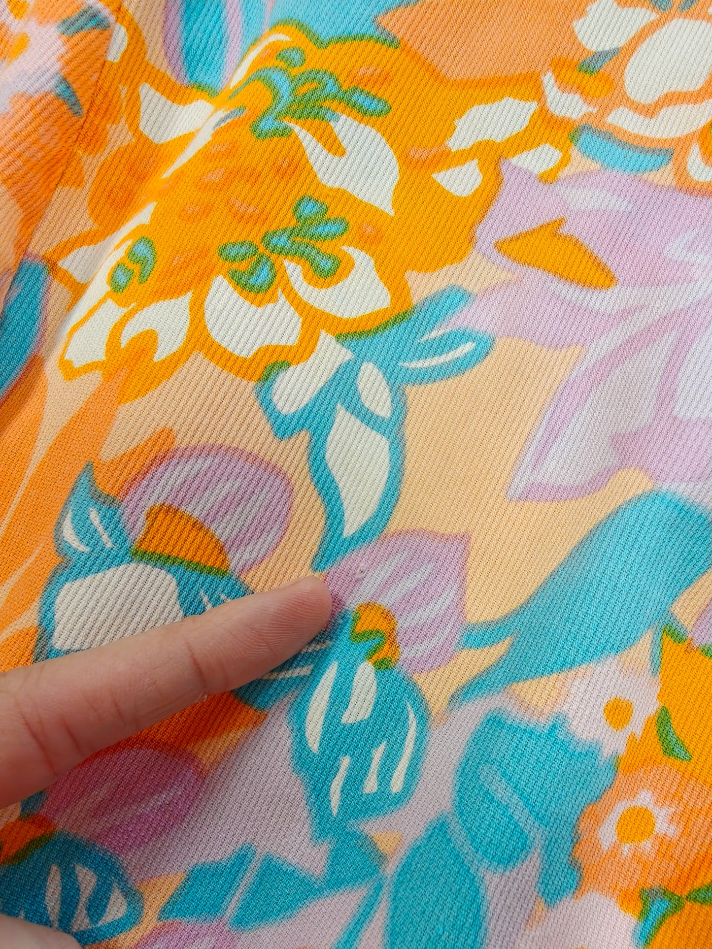 1960s floral cotton dress - M/14
