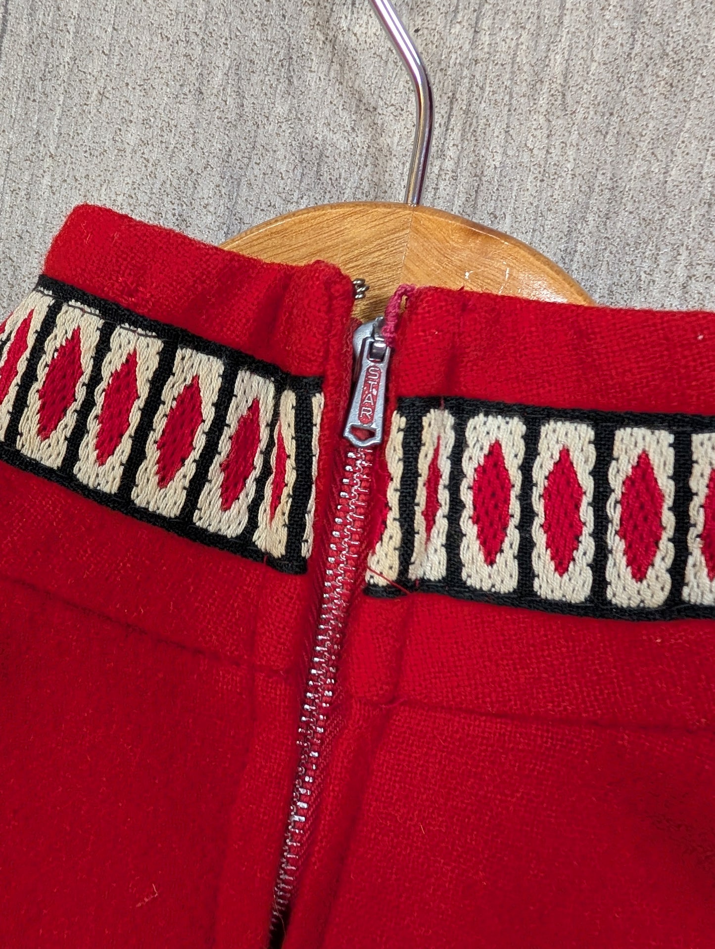 1960s Twiggy red wool mini dress - XS/S