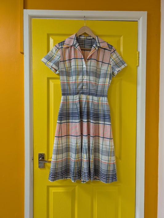 1960s check dress - XS/S/6/8
