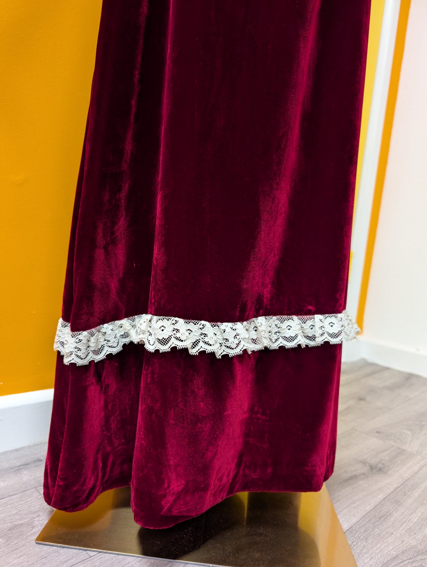 60s/70s velvet maxi dress - Size 10