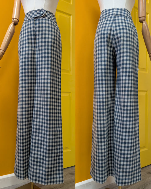 1970s wool blend flares - 24" waist