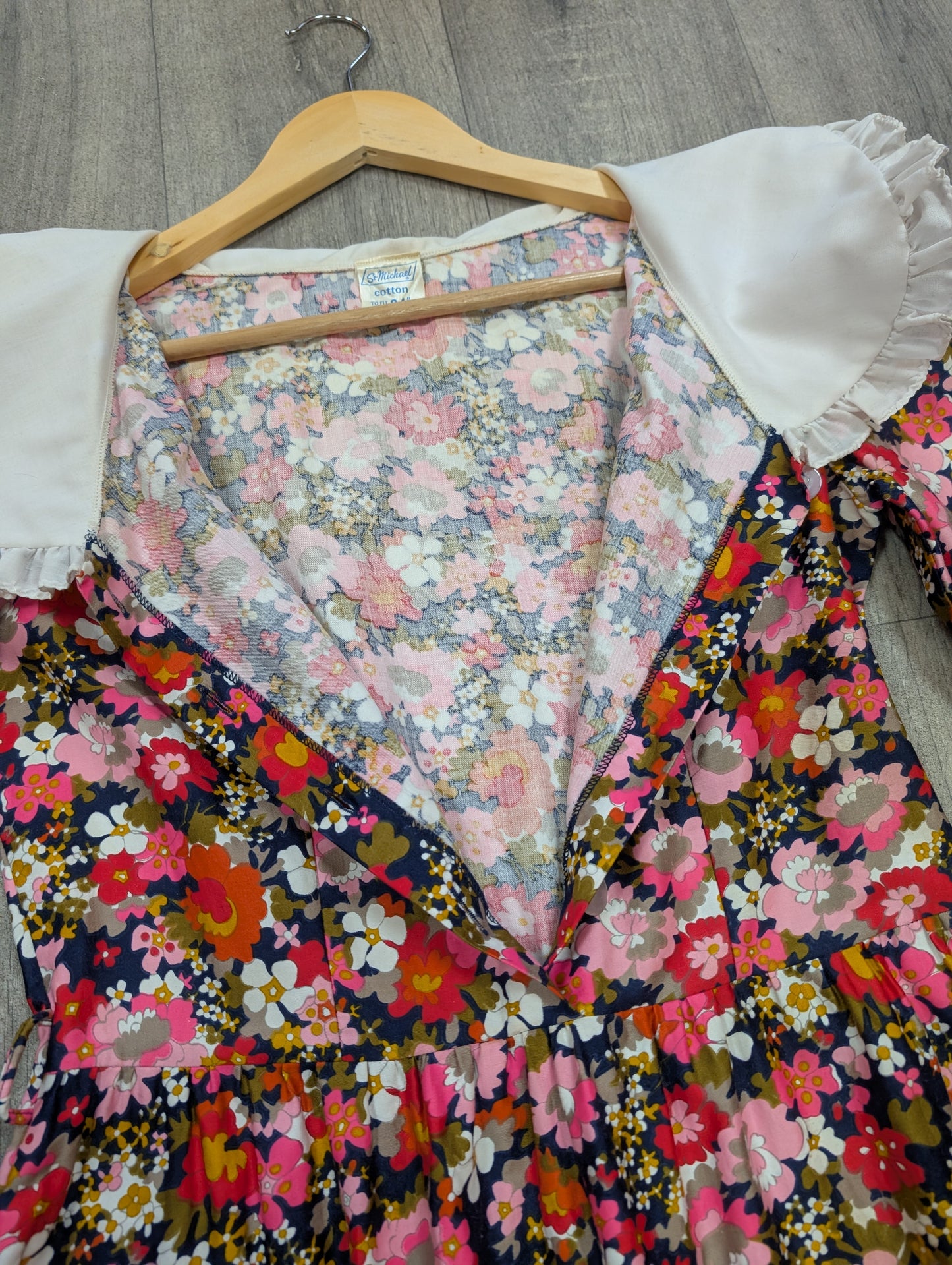 60s/70s St Michael cotton maxi dress - S/10