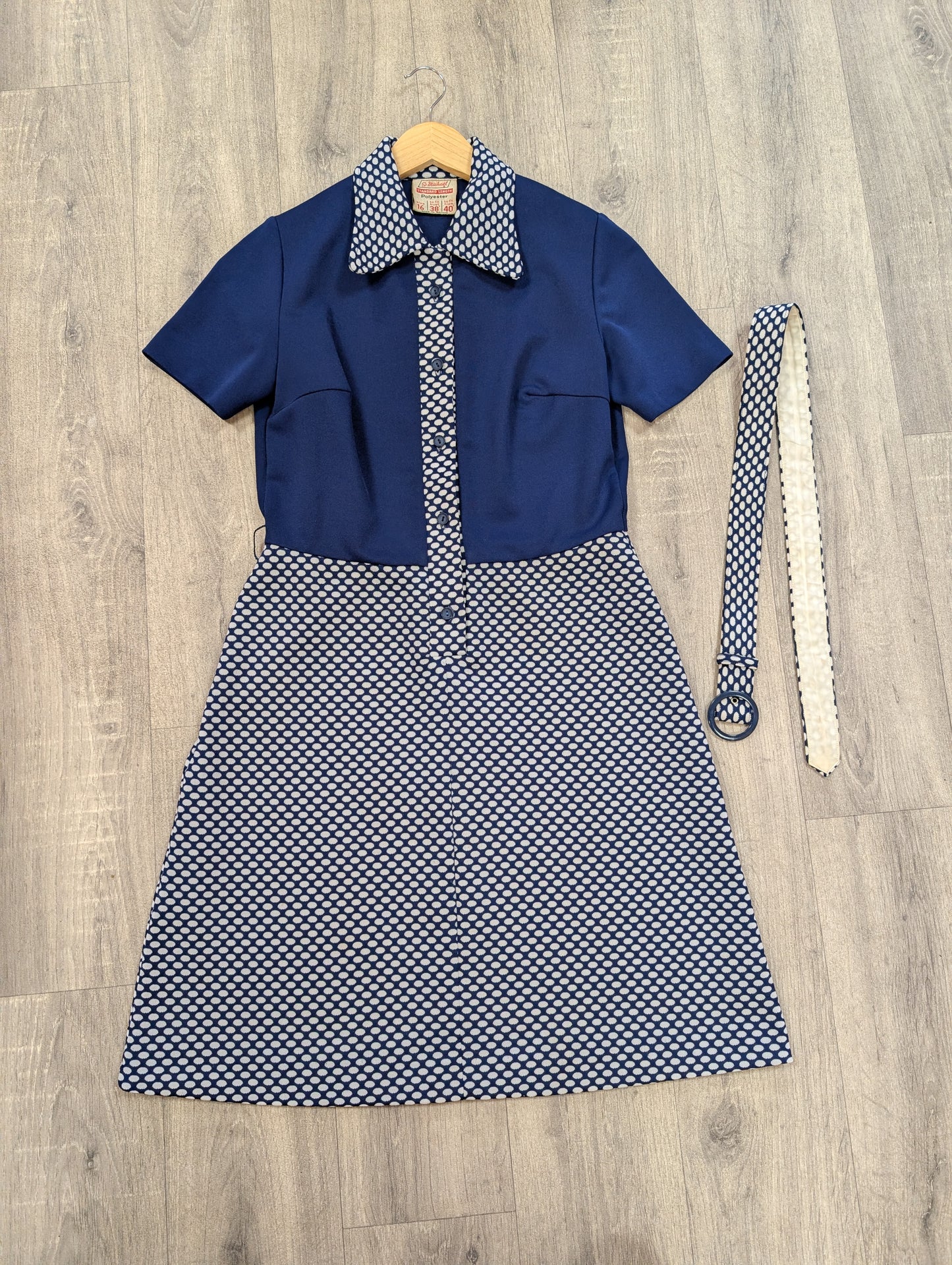 1960s St Michael dress & belt - M/12/14