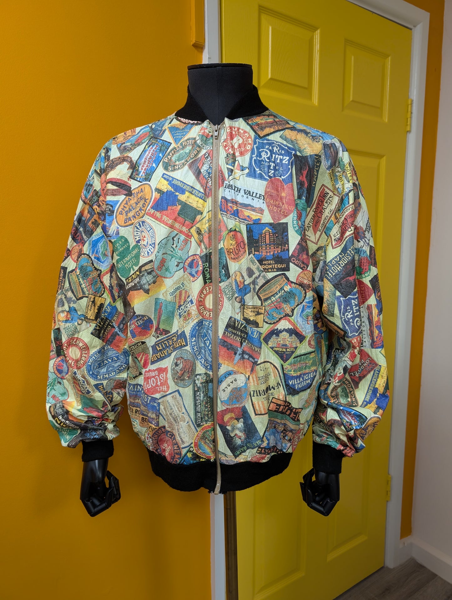 80s/90s Globe Traveller novelty print Tyvek jacket