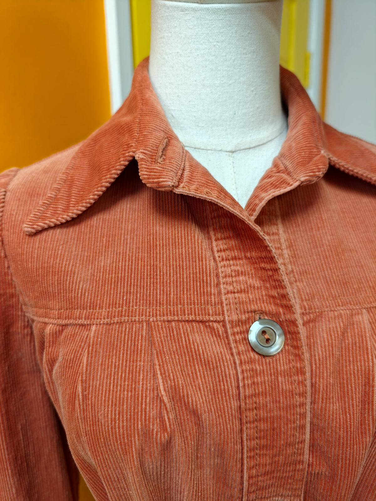 1970s belted corduroy jacket - XS/S