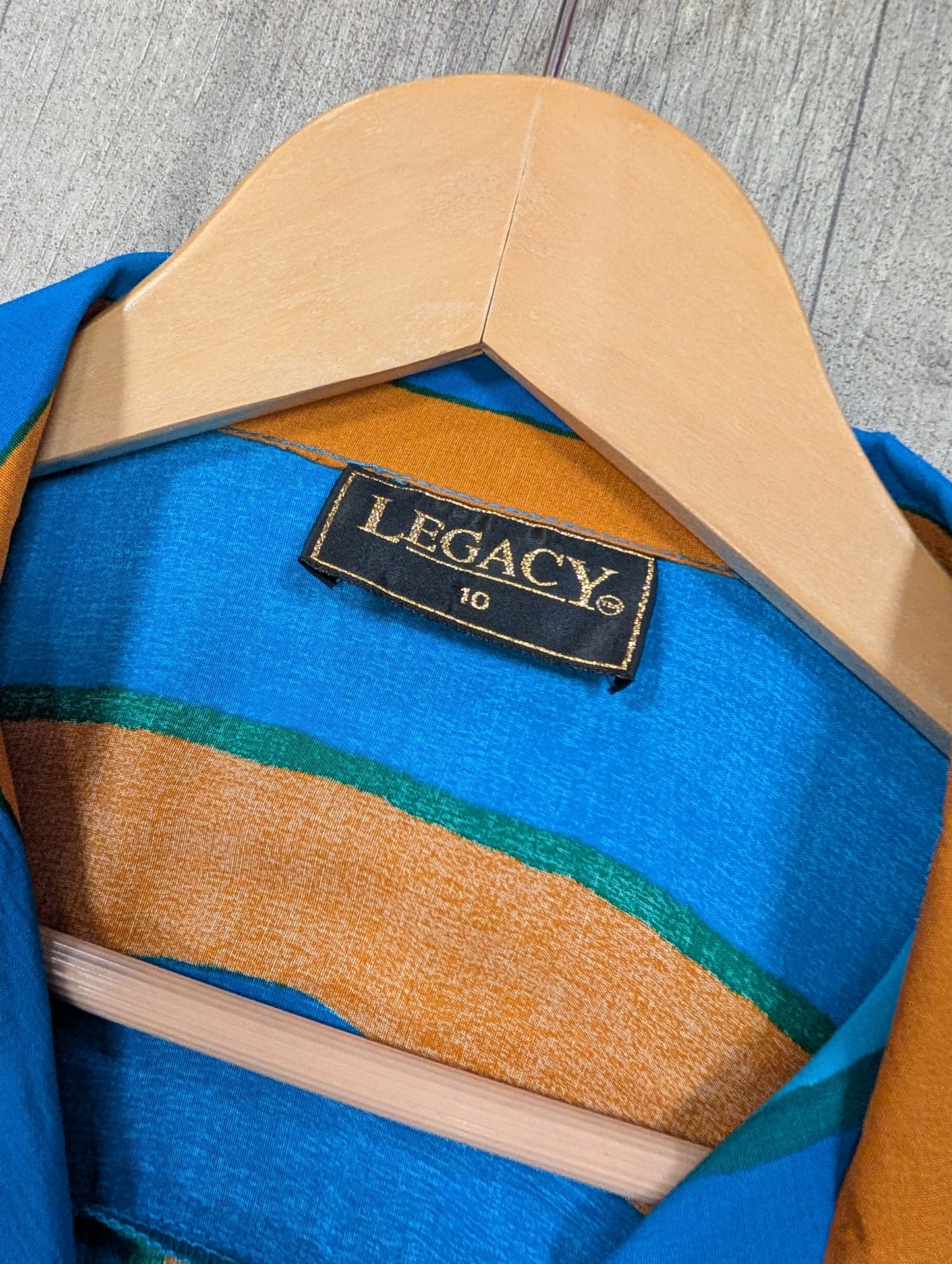 80s/90s Legacy striped shirt & skirt set - XS/S/6/8