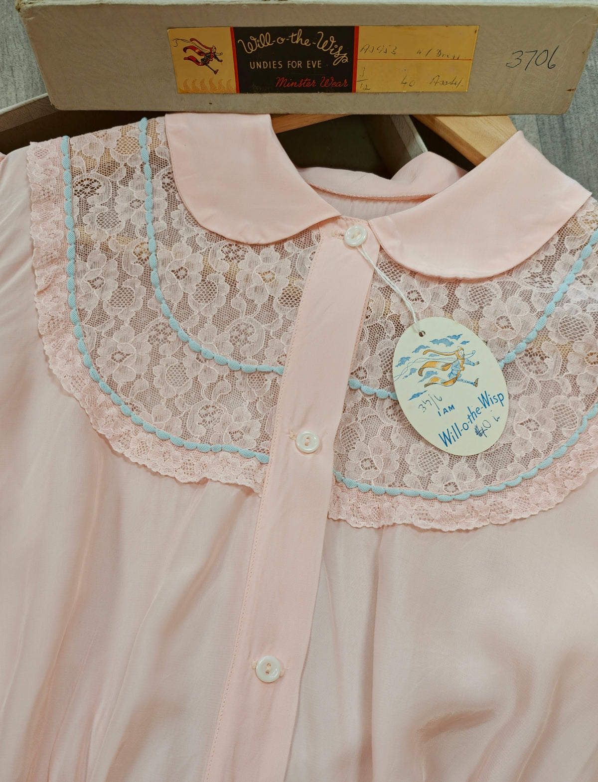 50s/60s Deadstock Will-O-The-Wisp by Minster nylon nightdress