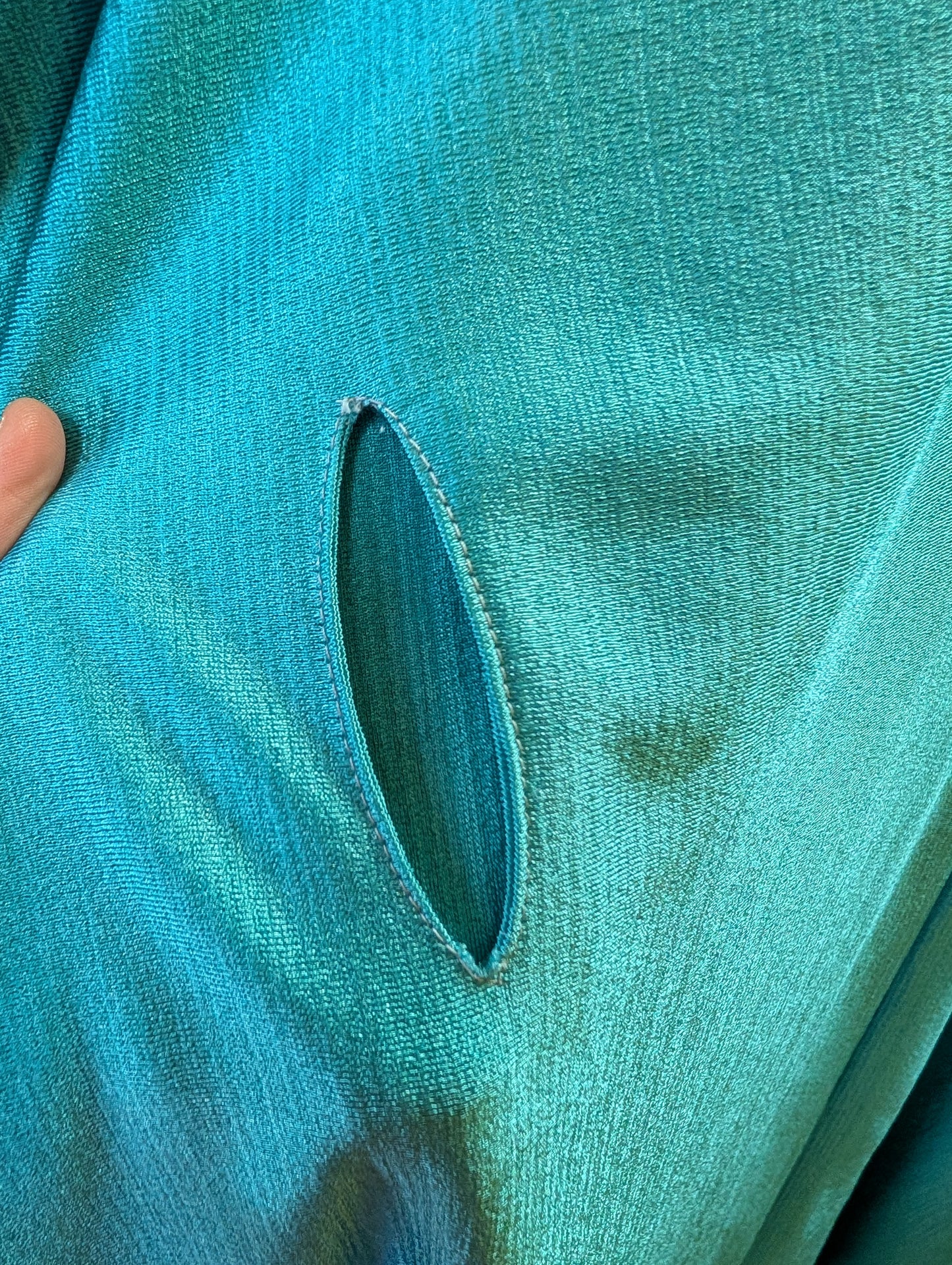 1970s turquoise belted kaftan