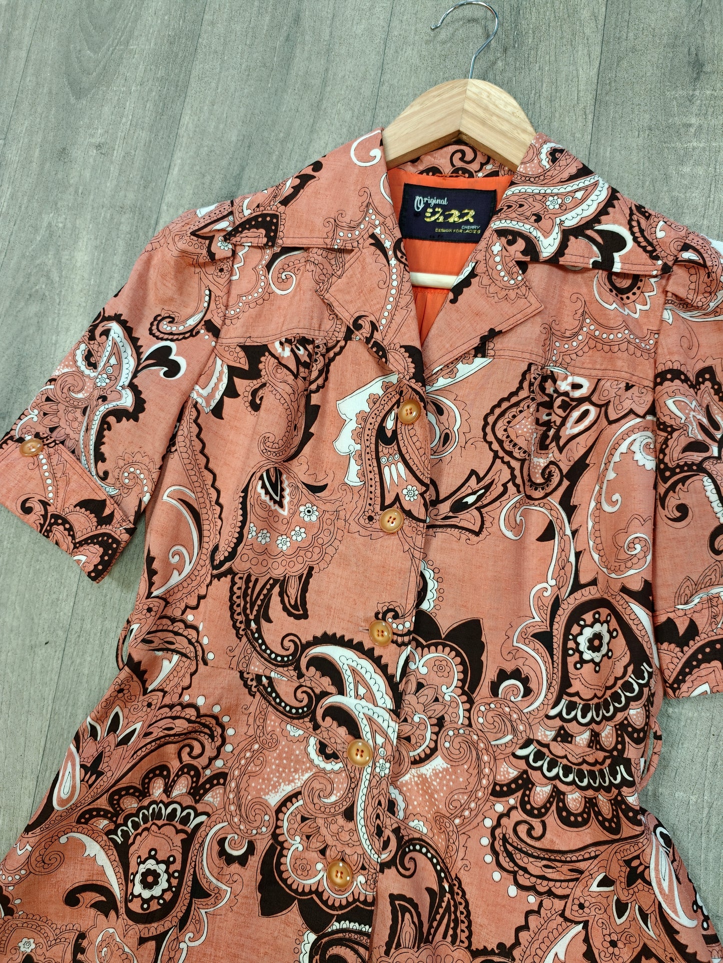 1970s paisley print shirt dress - S/10