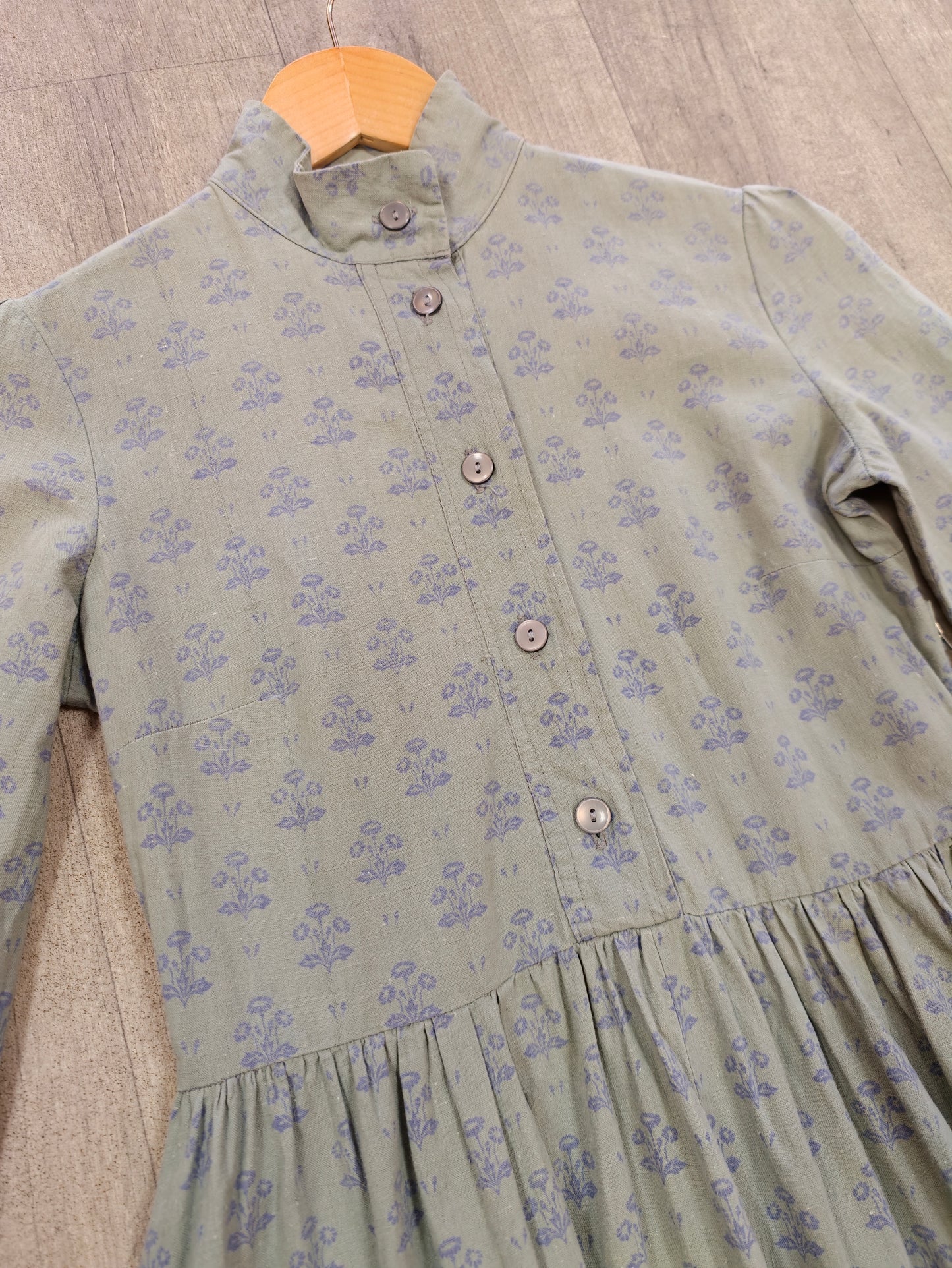 1970s Laura Ashley made in Wales cotton maxi dress & belt - XS