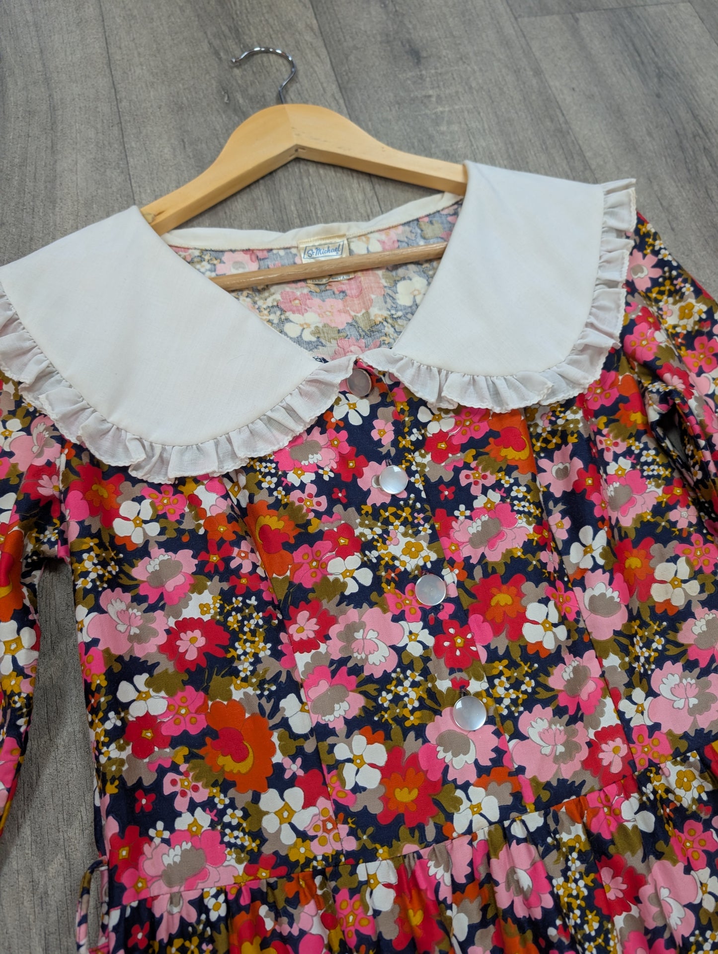 60s/70s St Michael cotton maxi dress - S/10