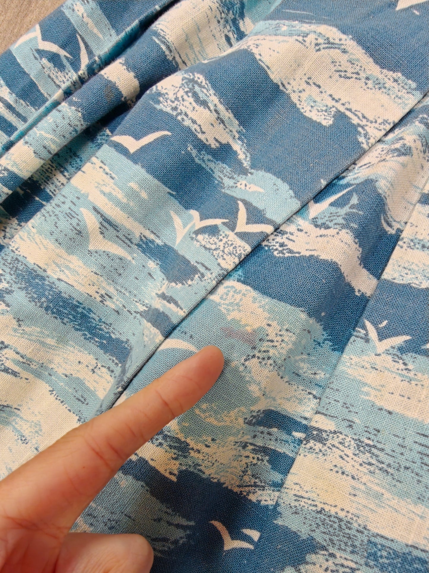 1950s Susan Barry novelty scenic print skirt