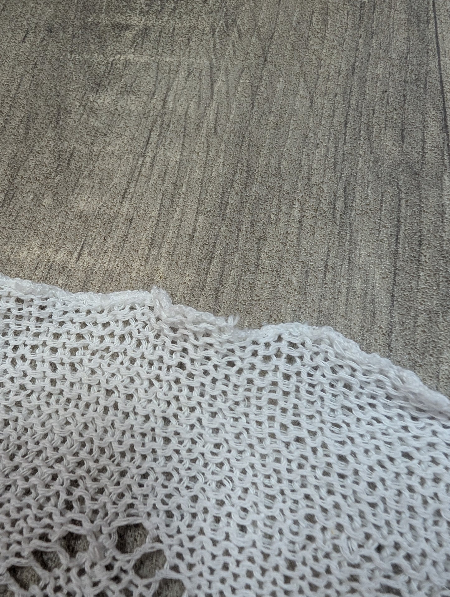 80s/90s Laura Ashley white cotton shawl/scarf