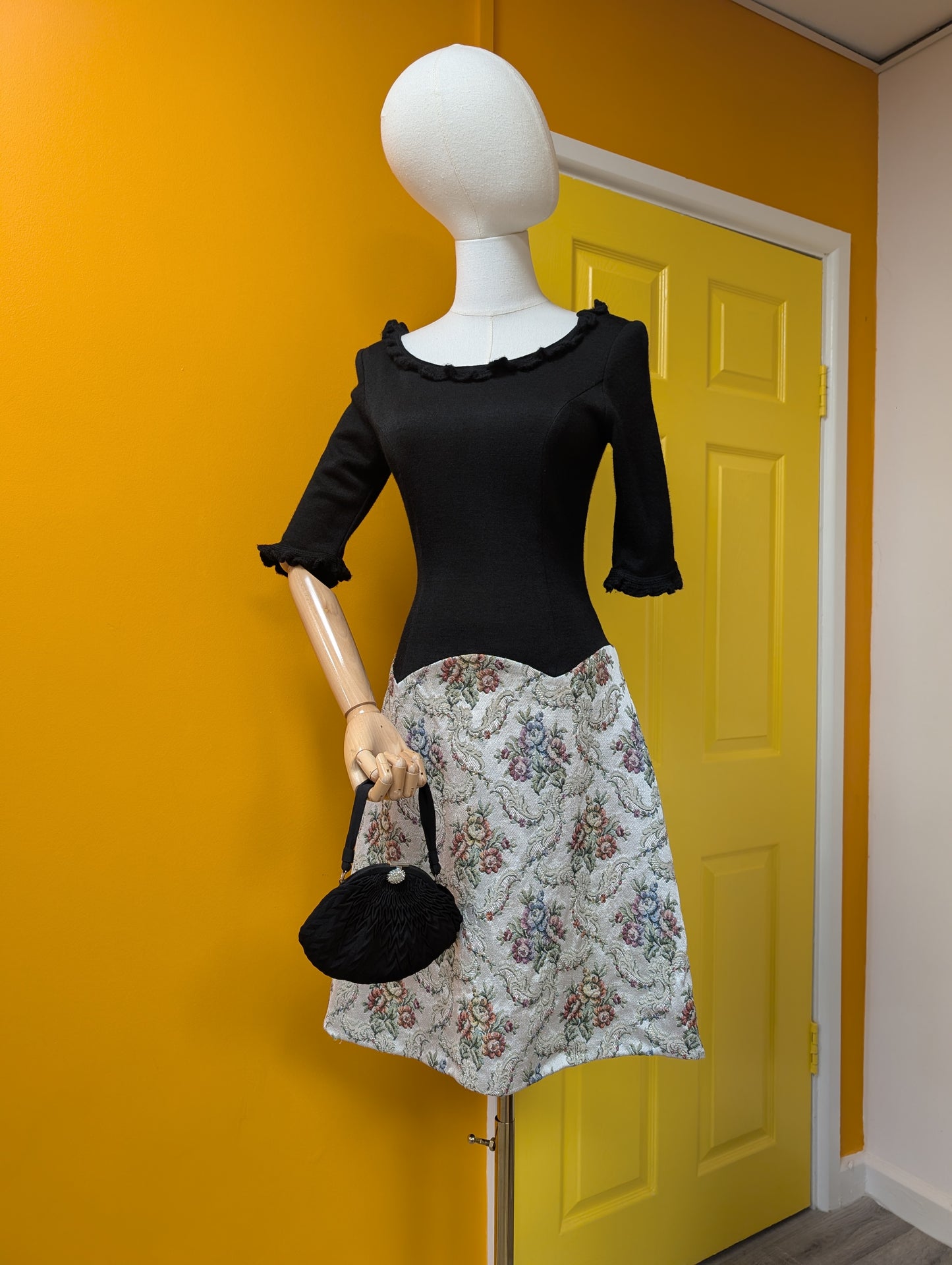 1960s dress with tapestry skirt - XS/6