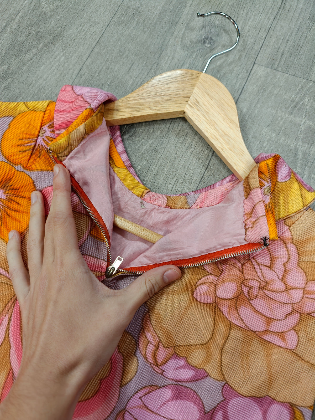 1960s floral dress - S/8/10