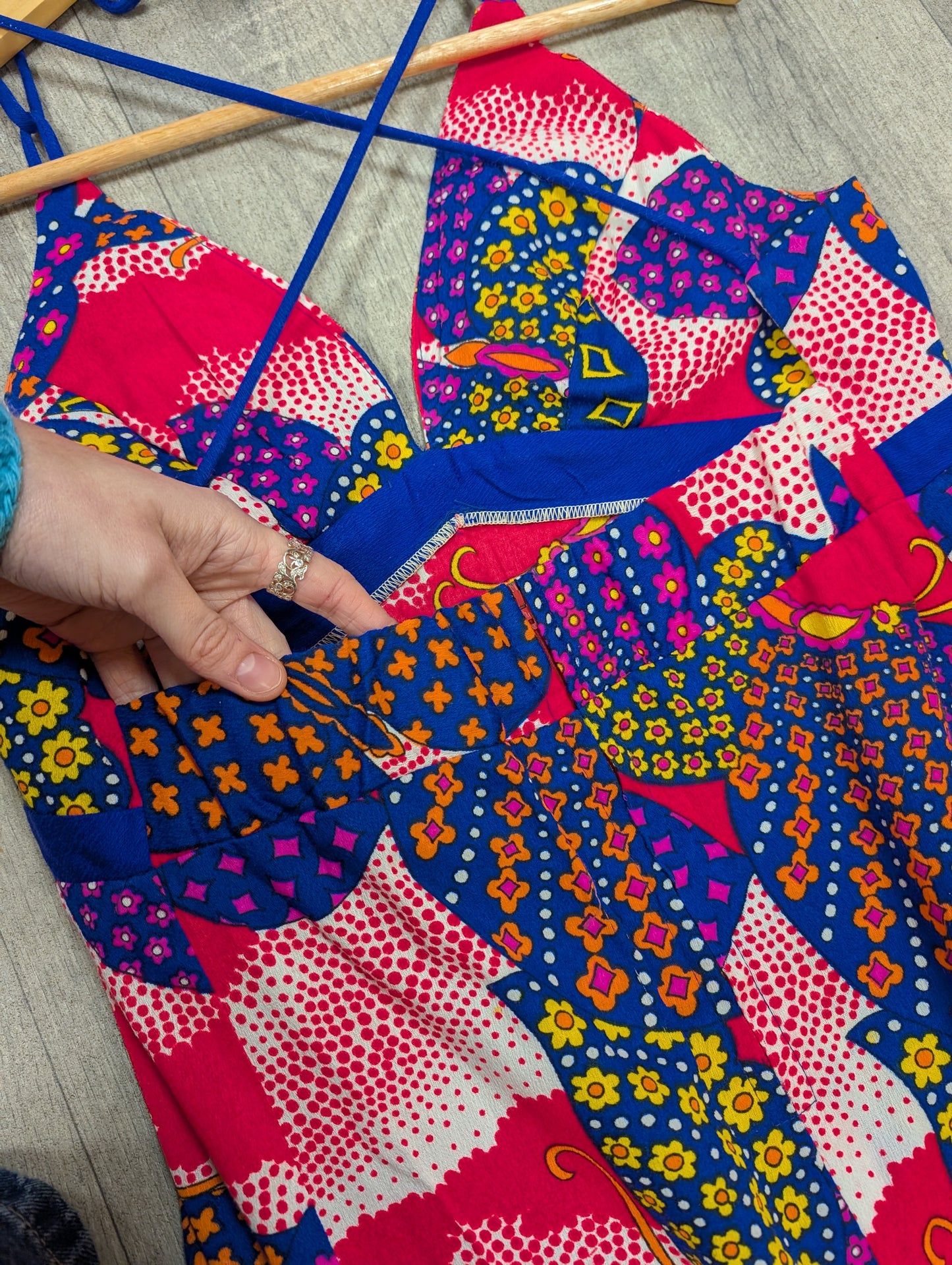 1970s Patti Jr Hawaii butterfly print dress - S/10