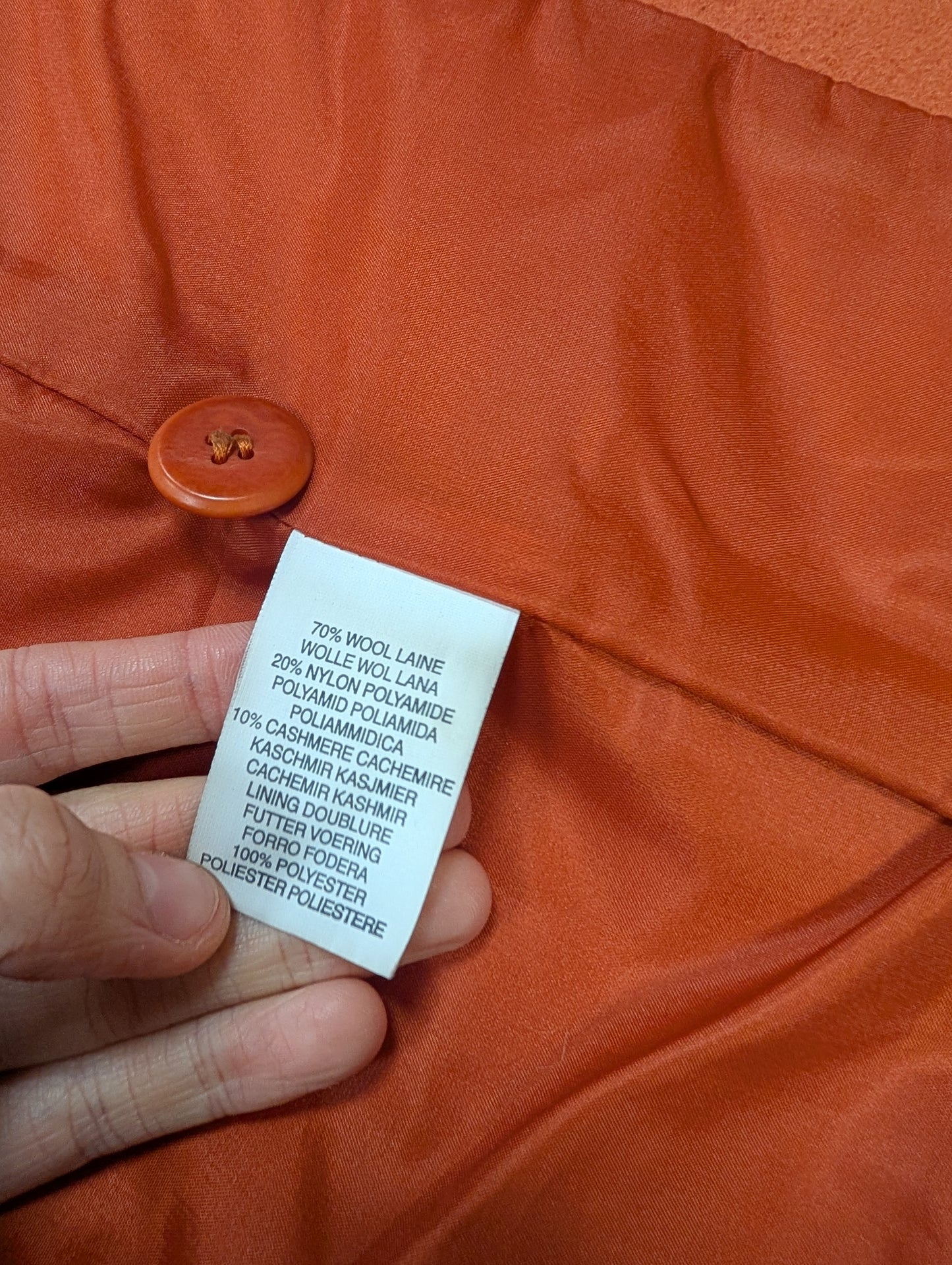 1990s Etam wool and cashmere blend hooded coat - M