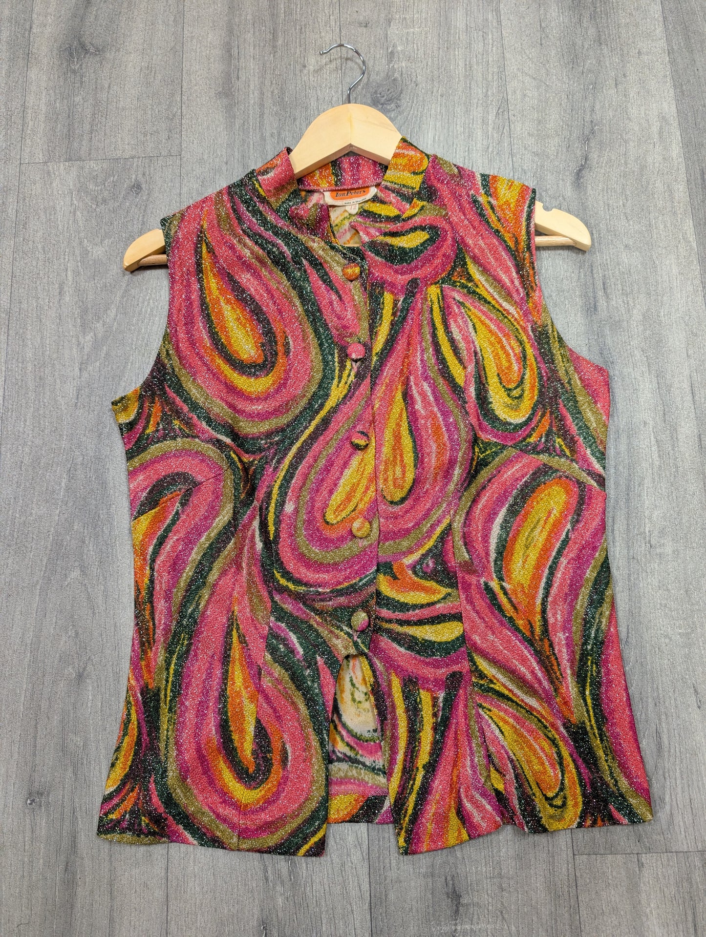 Phenomenal 1960s Ian Peters lurex trouser suit - S/8