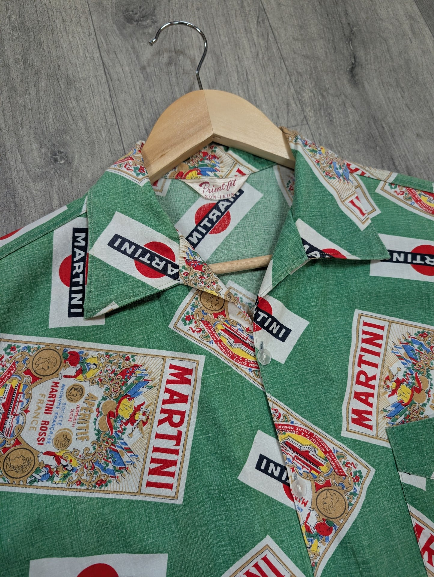 1950s Martini novelty print shirt