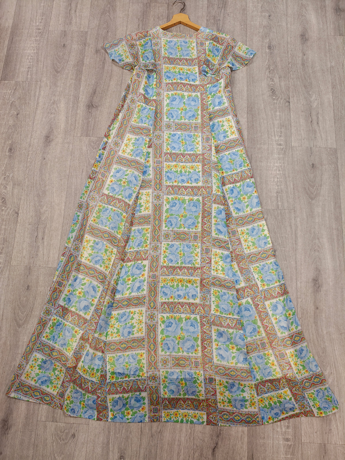 1970s floral maxi dress - M/12