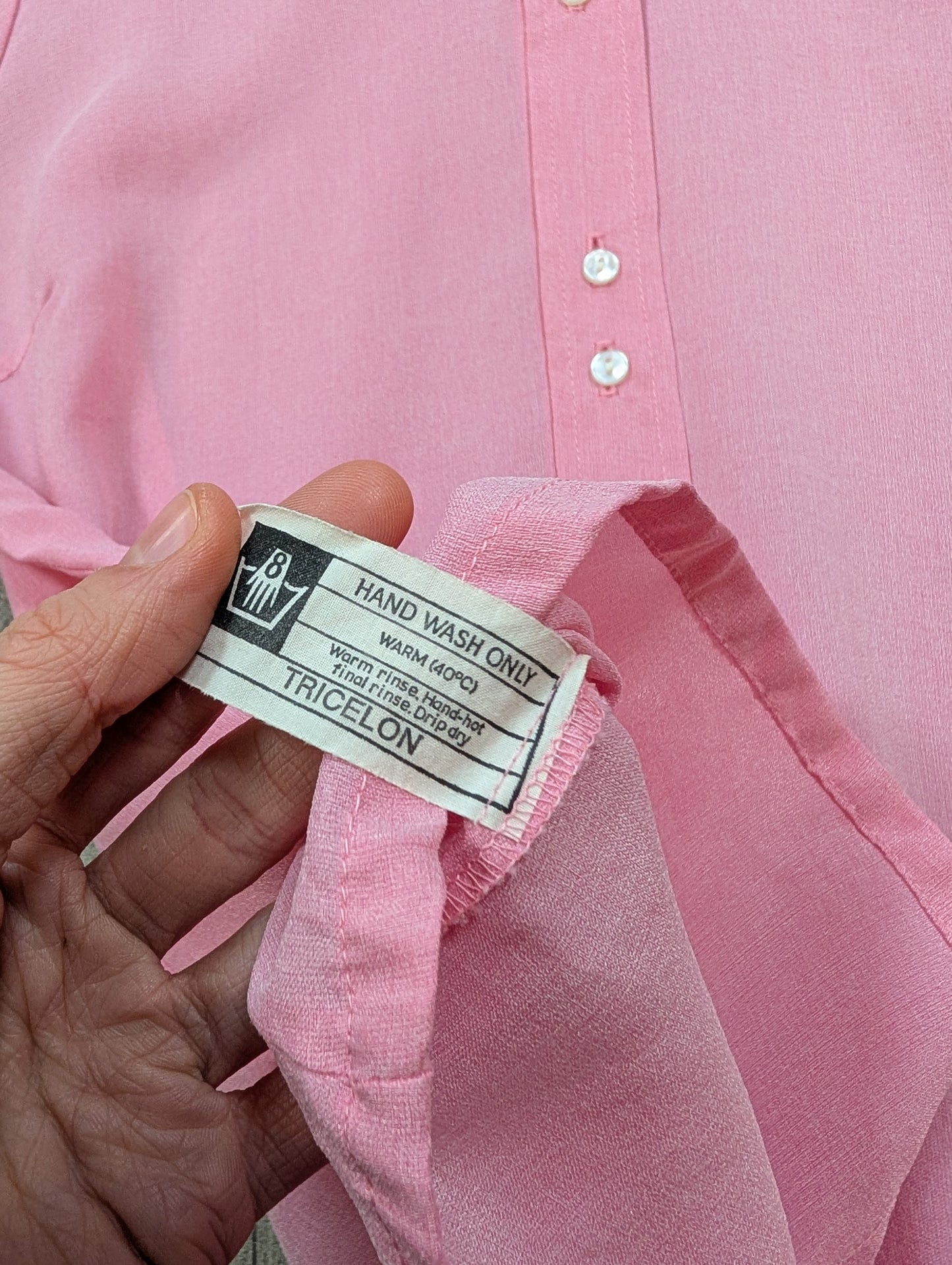 1970s Susy Ware pink shirt - M