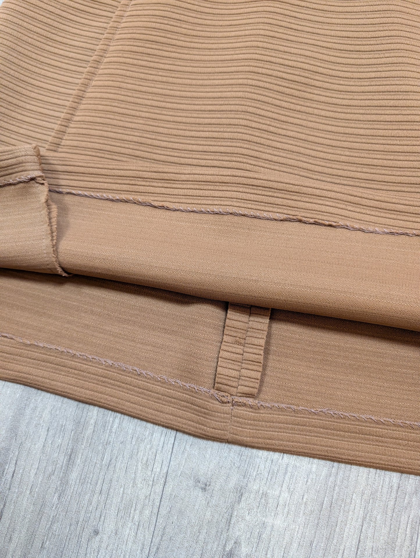 1960s brown crimplene dress - M/14