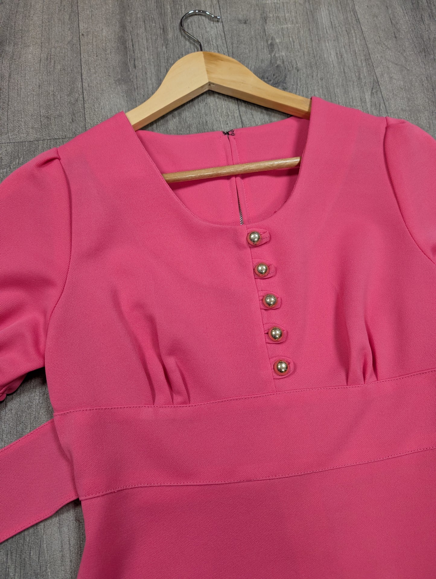 1960s pink mini dress - S/8