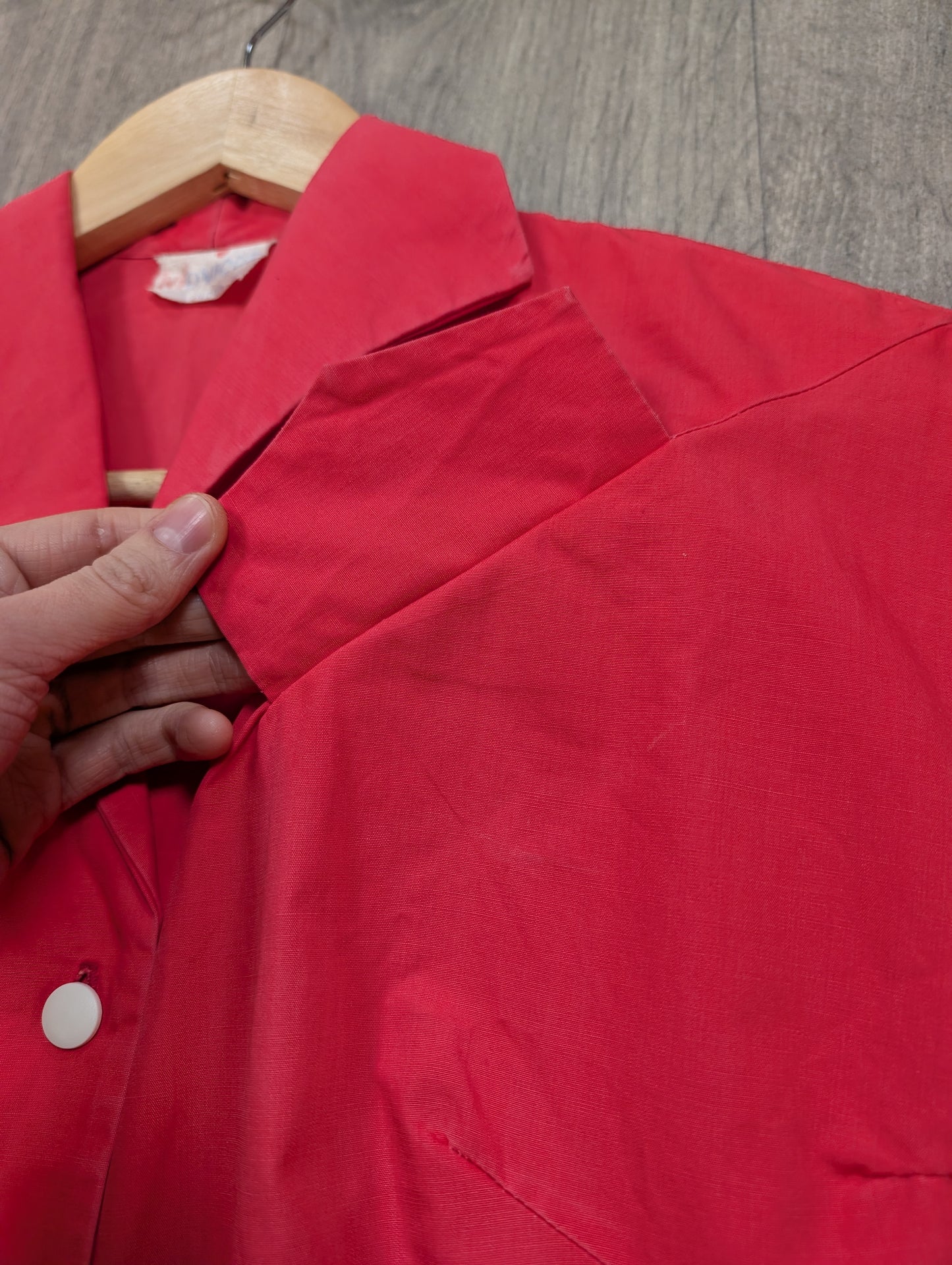 1950s Monique pink cotton blouse - S/M/10/12